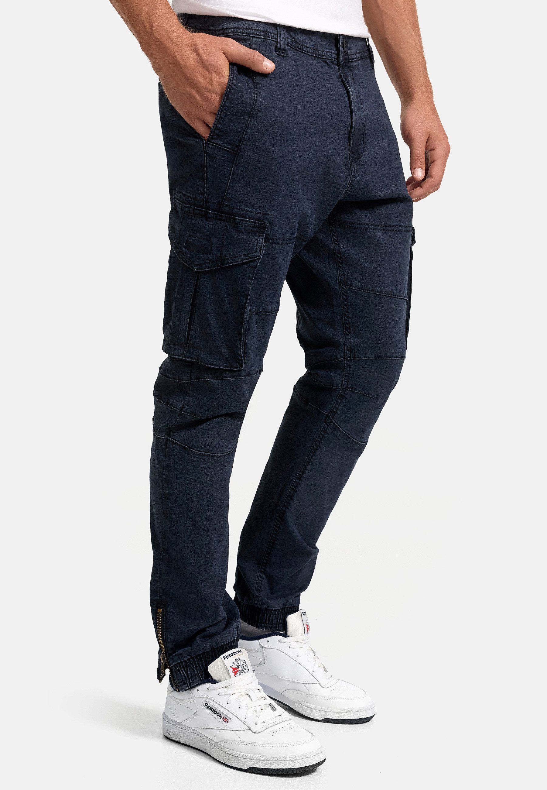 Indicode Cargohose Herren Alex Cargo Hose Herrenhose mit 6 praktischen Taschen
