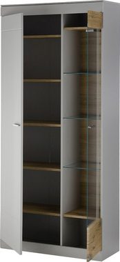 INOSIGN Vitrine SCARA mit Applikation Zinneiche Dekor, Breite 90 cm, mit Softclose-Funktion