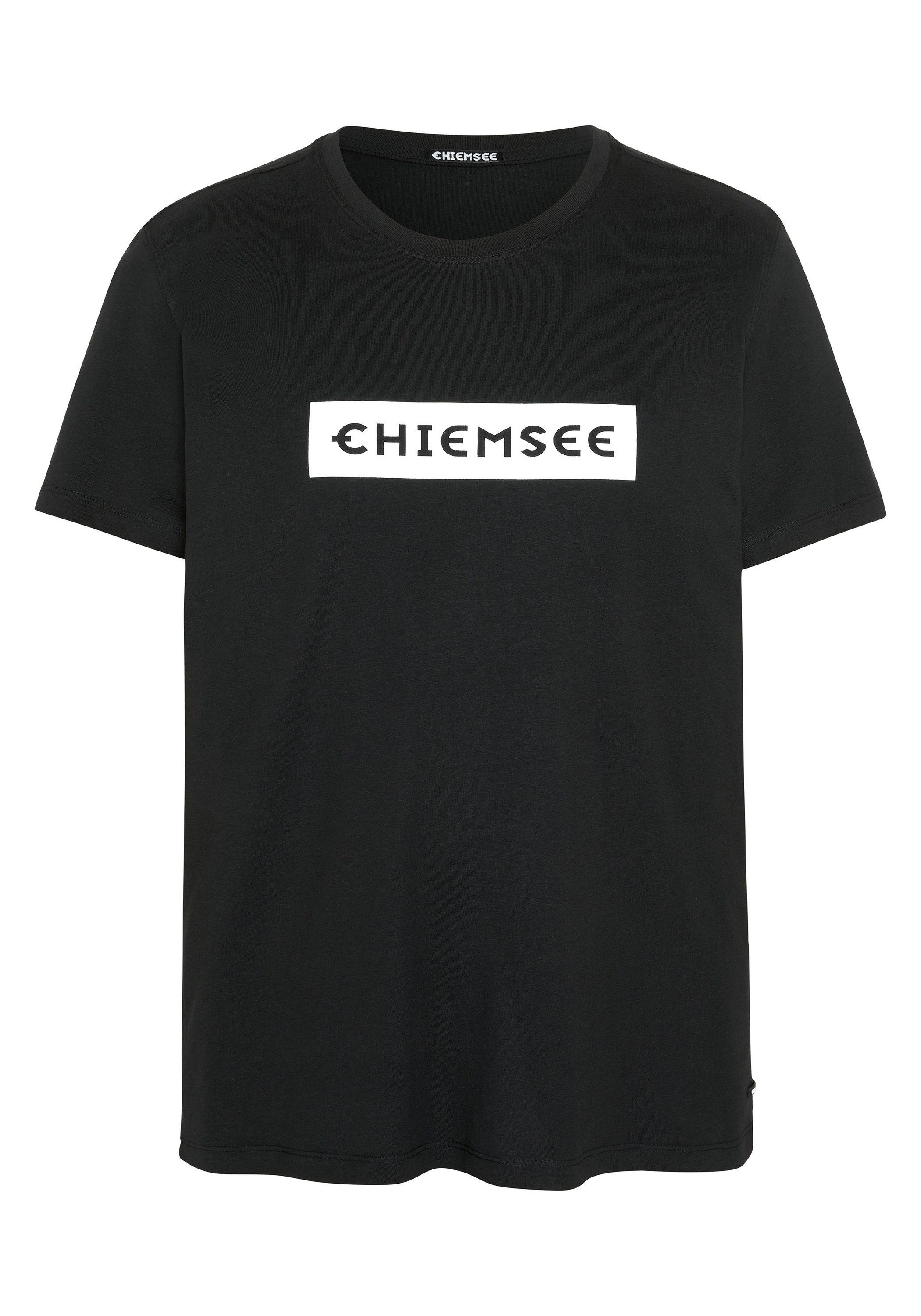 Chiemsee Print-Shirt T-Shirt mit Label-Schriftzug 1 19-3911 Black Beauty | Rundhalsshirts