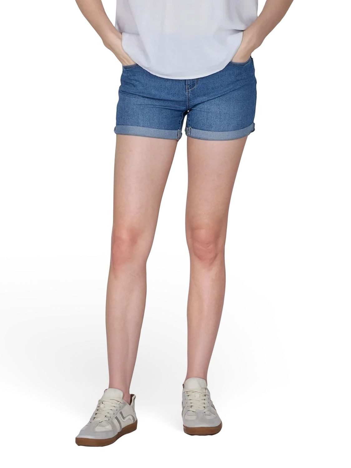 ONLY Jeansshorts Damen Shorts ONLCarmen 2er Pack Skinny Fit Basic Hotpants mit Stretch