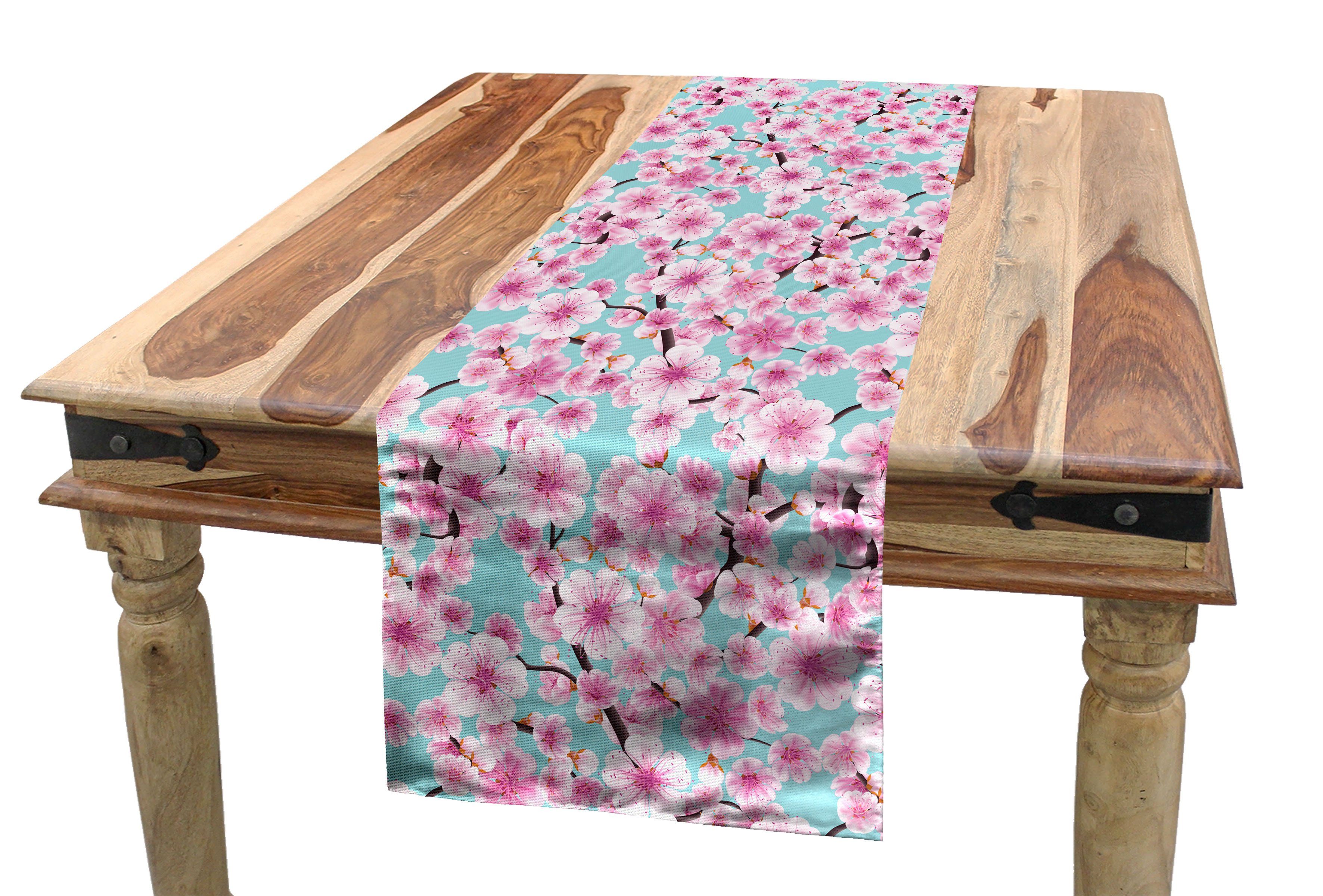 Tischläufer Tischläufer, Kwanzan Esszimmer Rechteckiger Dekorativer Kirschblüte Abakuhaus Küche Baum