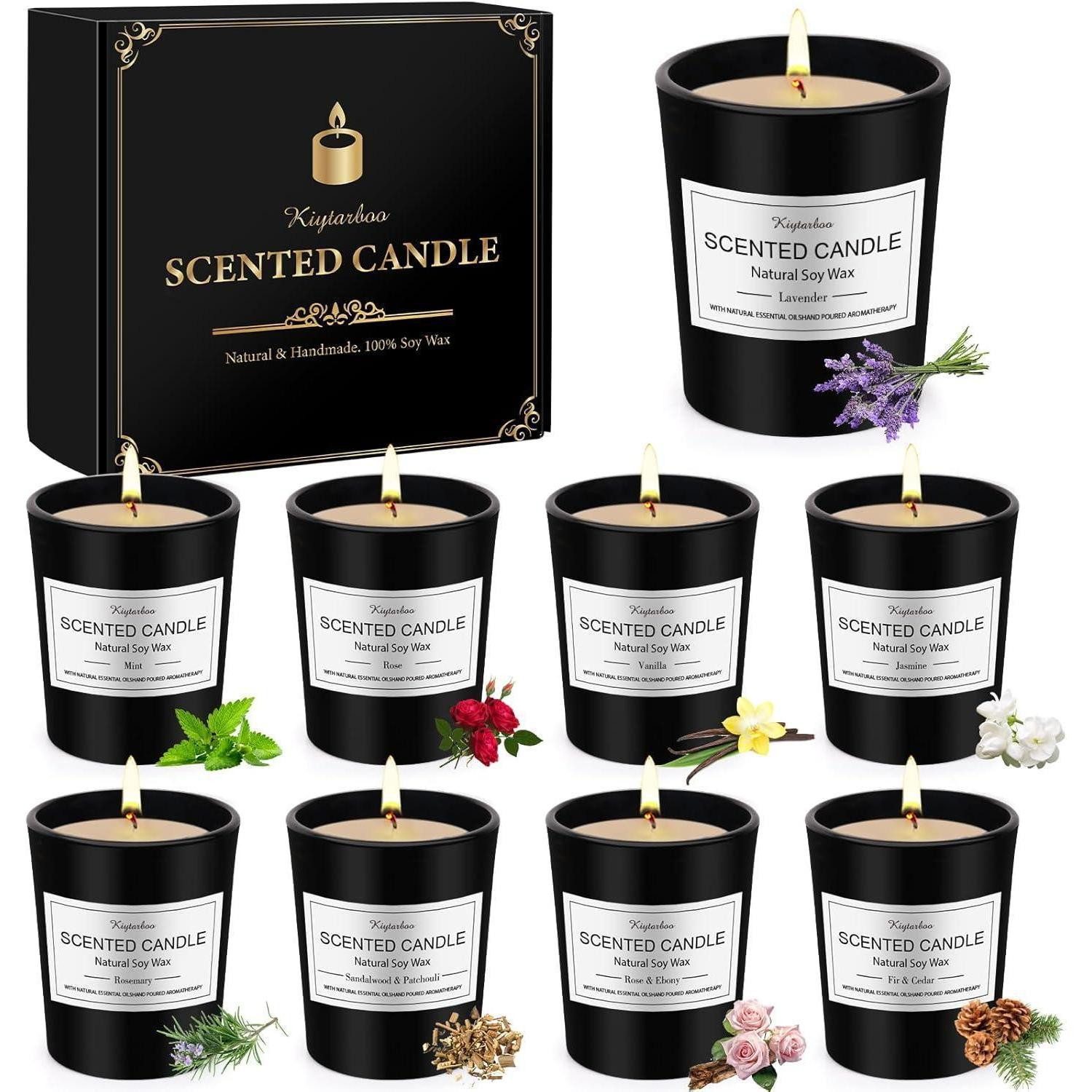 LuxusKollektion Badaccessoire-Set Duftkerze Glas Geschenkset Sojawachs 9er günstig online kaufen