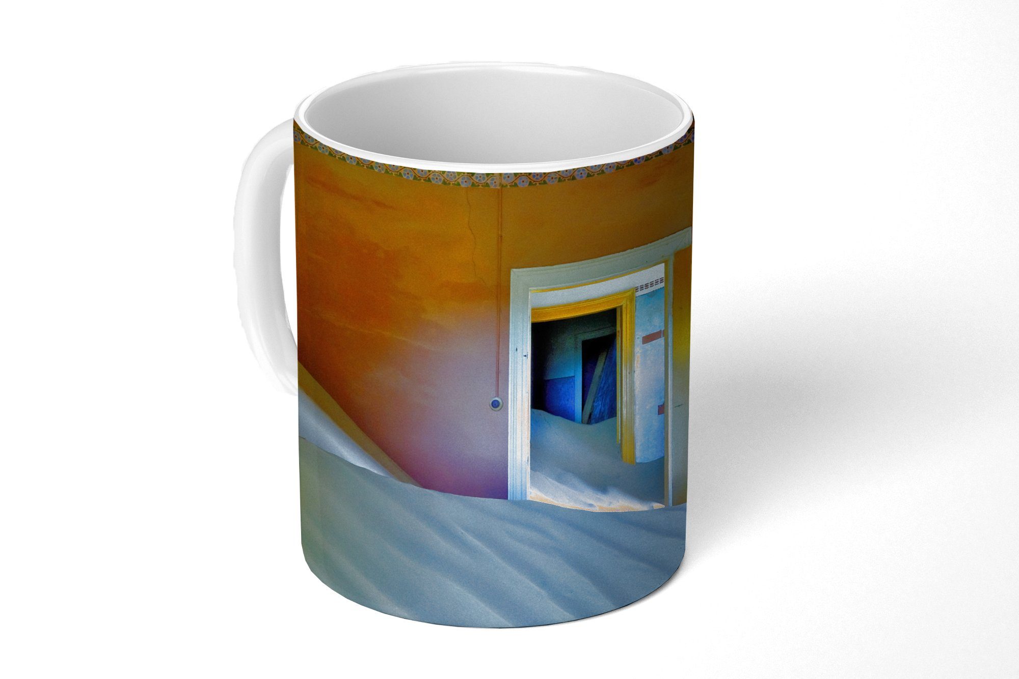Kaffeetassen, Tasse Becher, Keramik, Teetasse, Teetasse, MuchoWow Architektur, Wüste - Tür Sand - Geschenk -