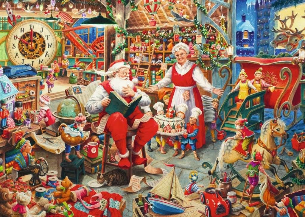 Ravensburger Puzzle Santa's Workshop - 1000 Teile Puzzle, 1000 Puzzleteile, Made in Europe