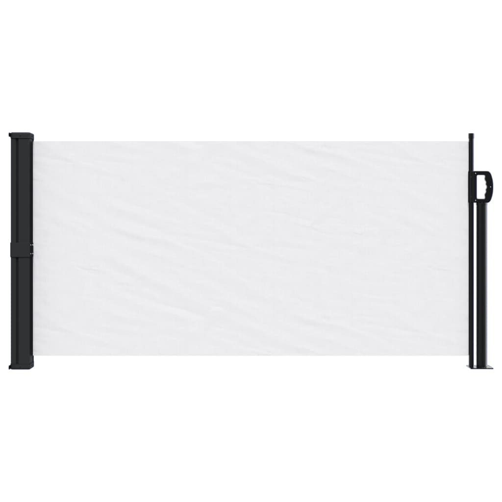 vidaXL Seitenmarkise 100 x 500 cm Seitenmarkise Ausziehbar Weiß 100x500 cm