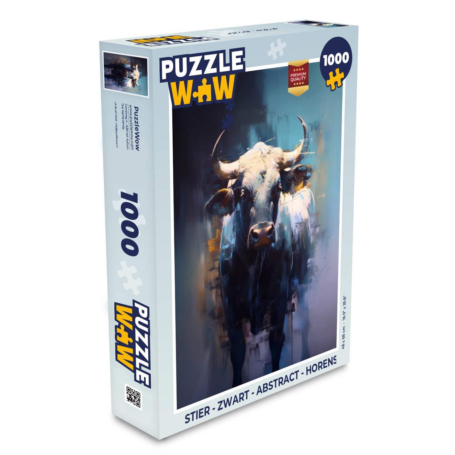 Puzzle Taurus - Schwarz - Abstrakt - Hörner