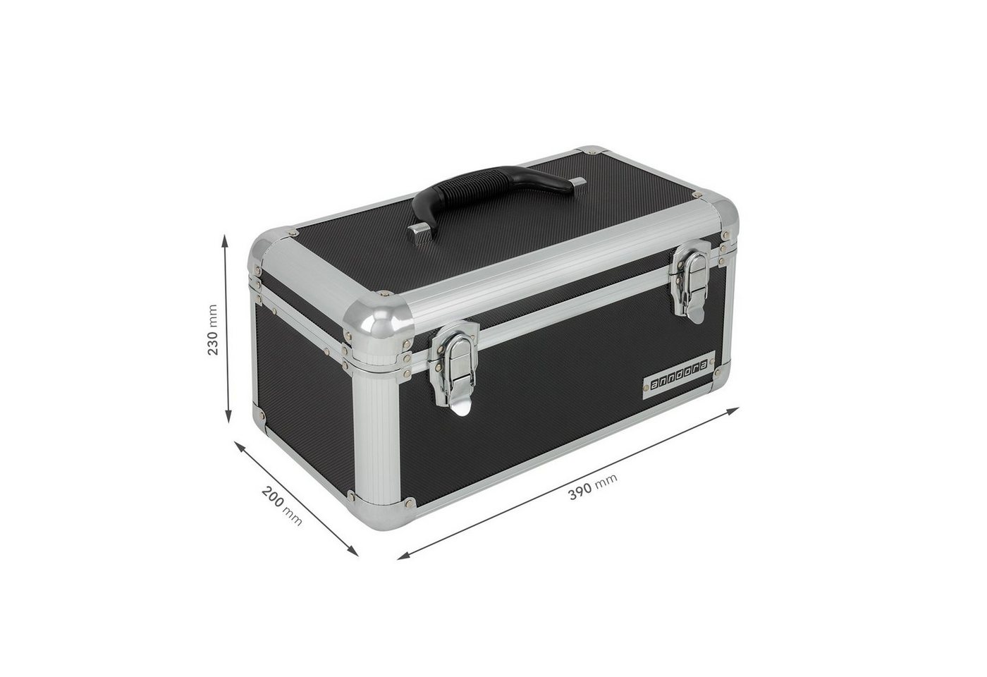 Thumbnail - anndora Werkzeugkoffer 13 Liter Transportbox Werkzeugkasten, herausnehmbare Fächerschale - 2 Schnappschlösser - 1,6 Kg l...