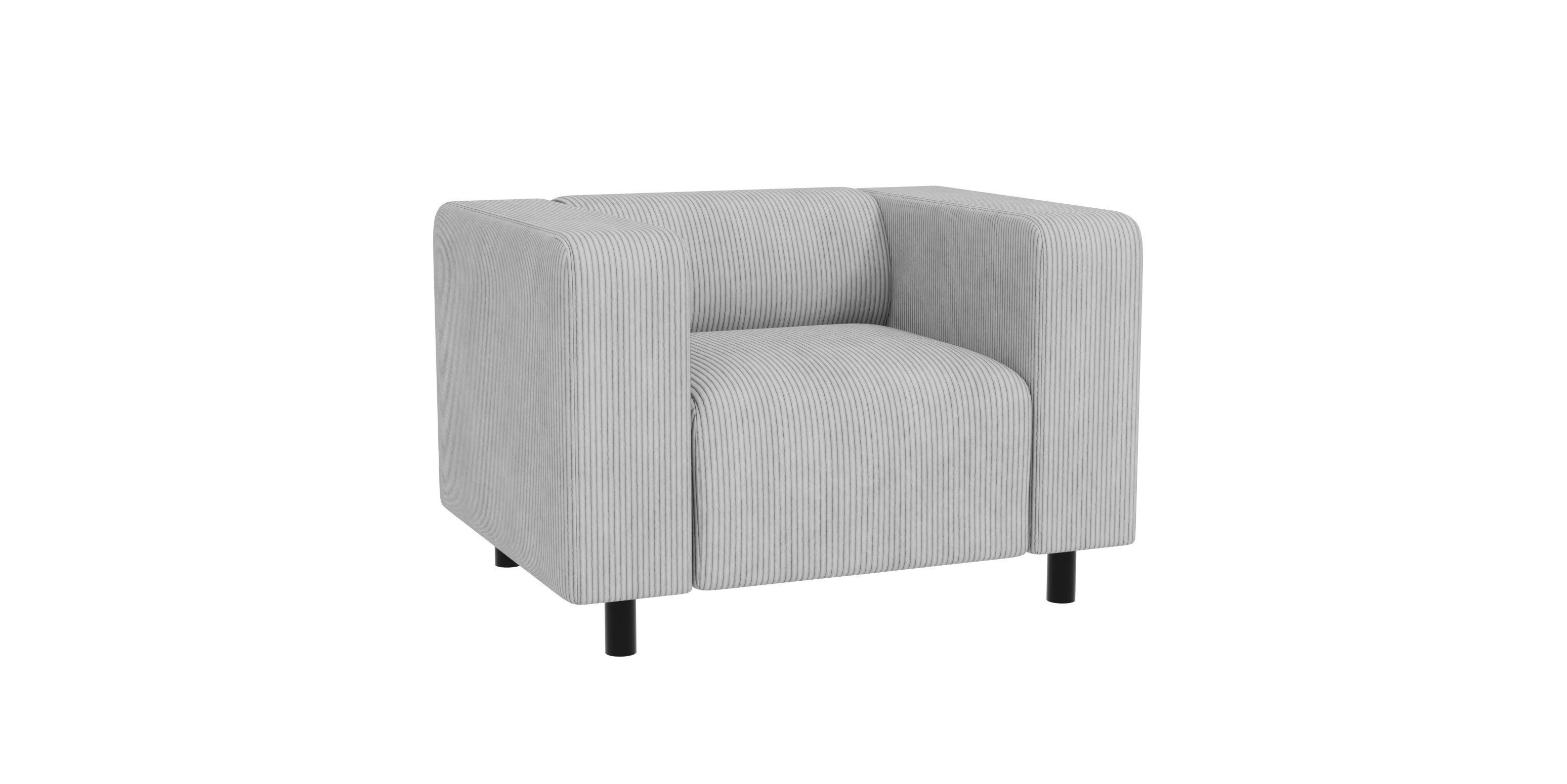 S-Style Möbel Sessel Gustav aus Cord-Stoff günstig online kaufen
