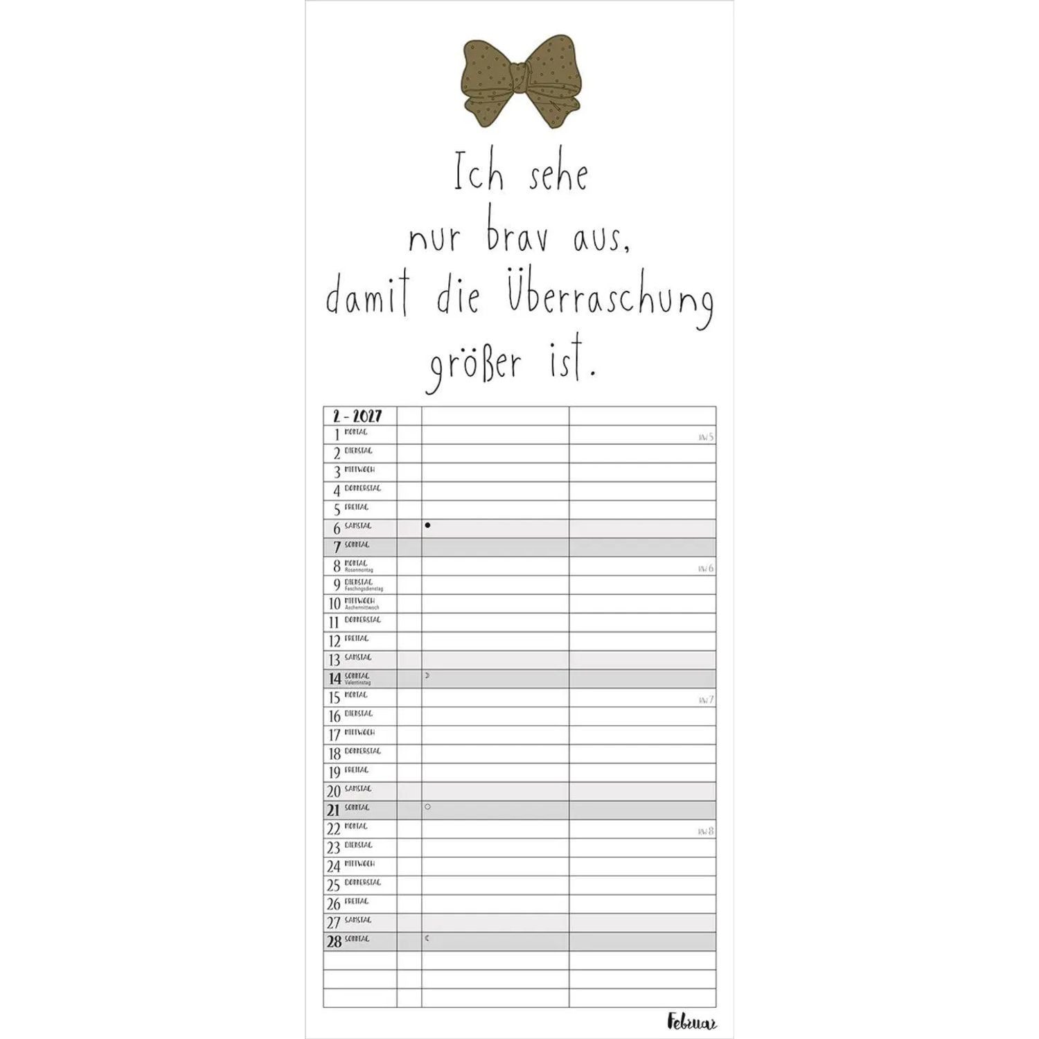 Korsch Verlag Wandkalender My Timer Visual Words 2027