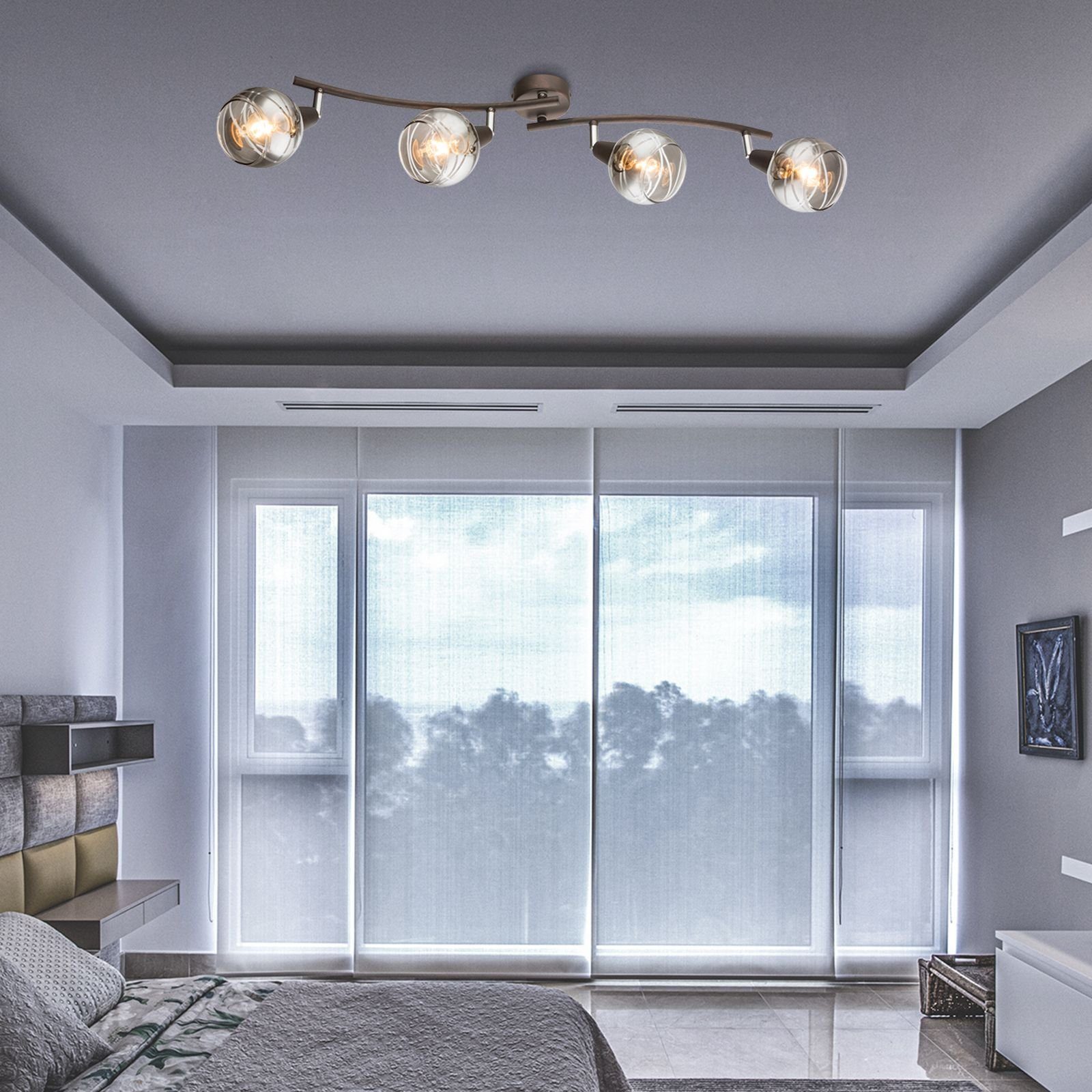 Globo Deckenleuchte GLOBO LED Strahler Deckenleuchte Schlafzimmer Wohnzimmer Deckenlampe