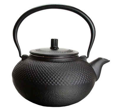 Spetebo Teekanne Teekanne aus Gusseisen - 1,5 Liter, 1,5 l, massive Eisen Kanne mit Teesieb
