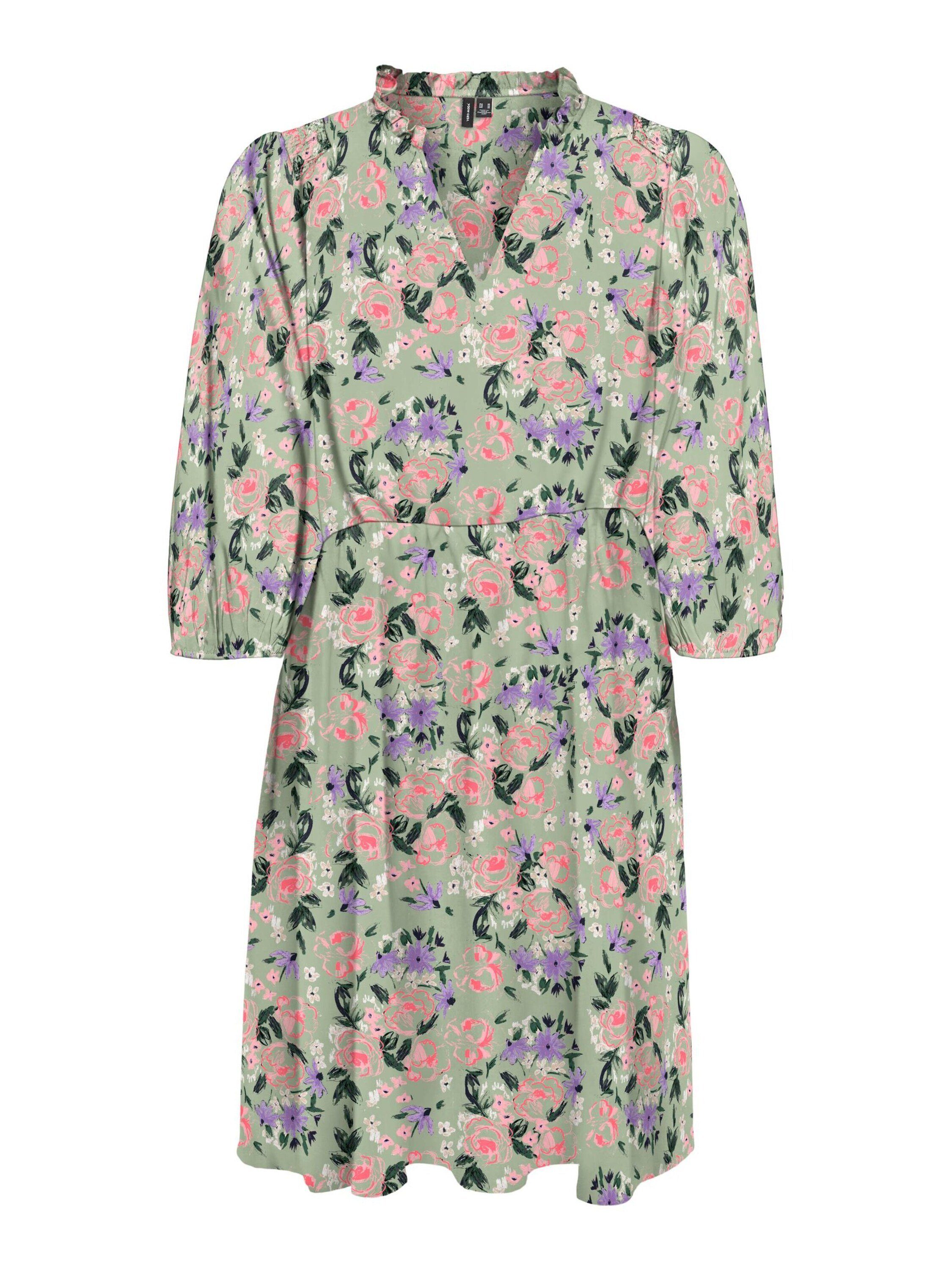 Vero Moda Midikleid OLIVIA (1-tlg) Drapiert/gerafft