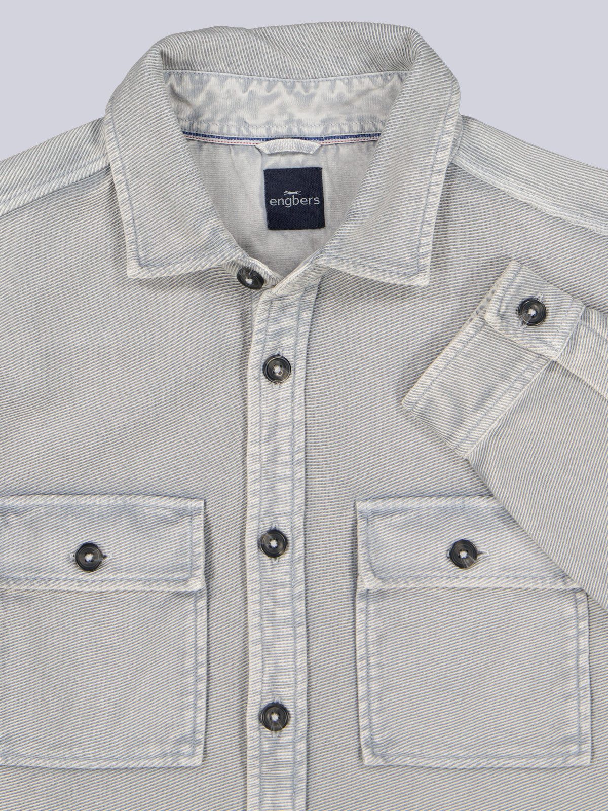 Langarm-Poloshirt Herren Poloshirt langarm, Silbergrau