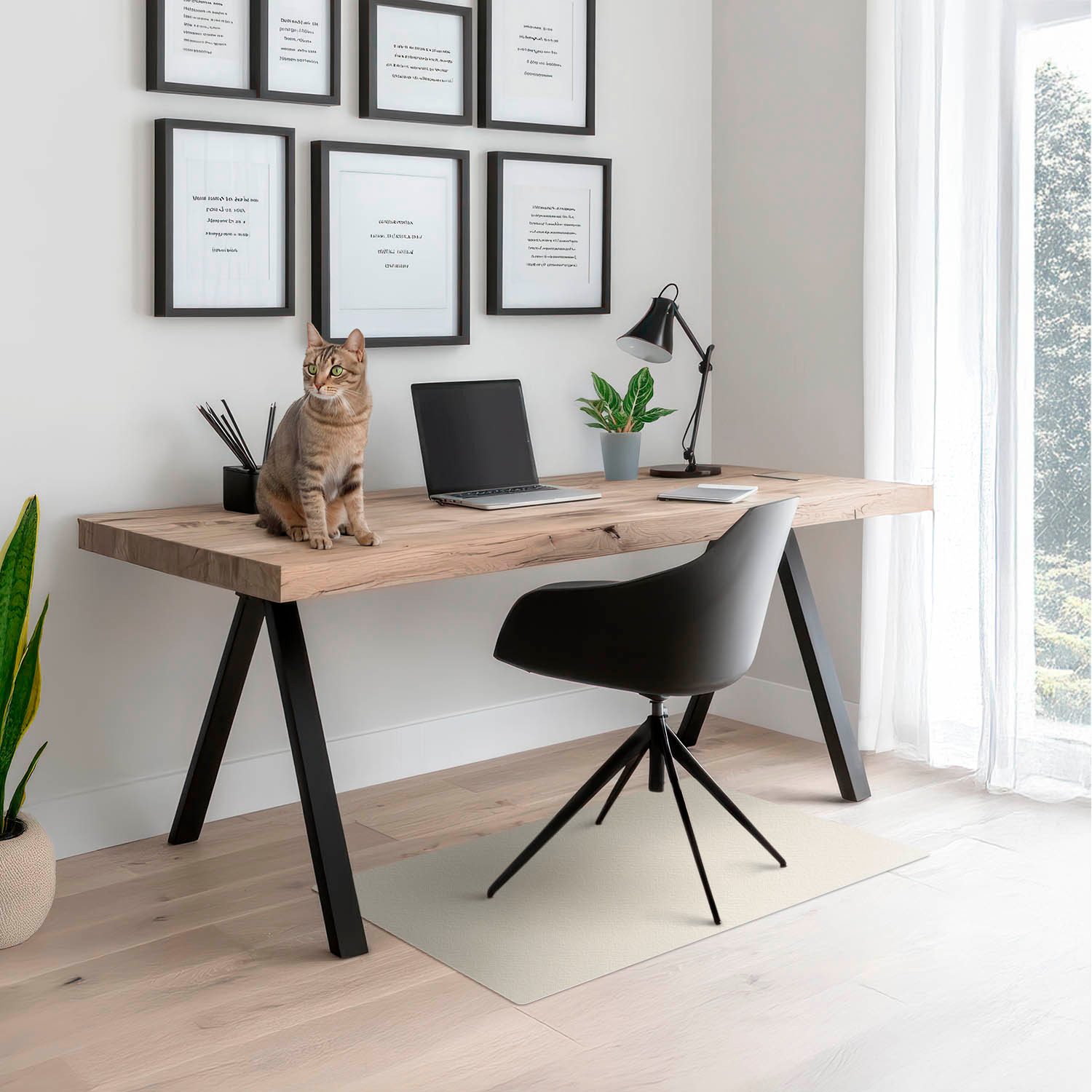 Tulup Bodenschutzmatte Bürostuhlunterlage Farbe Beige n Unterlage Schreibti günstig online kaufen