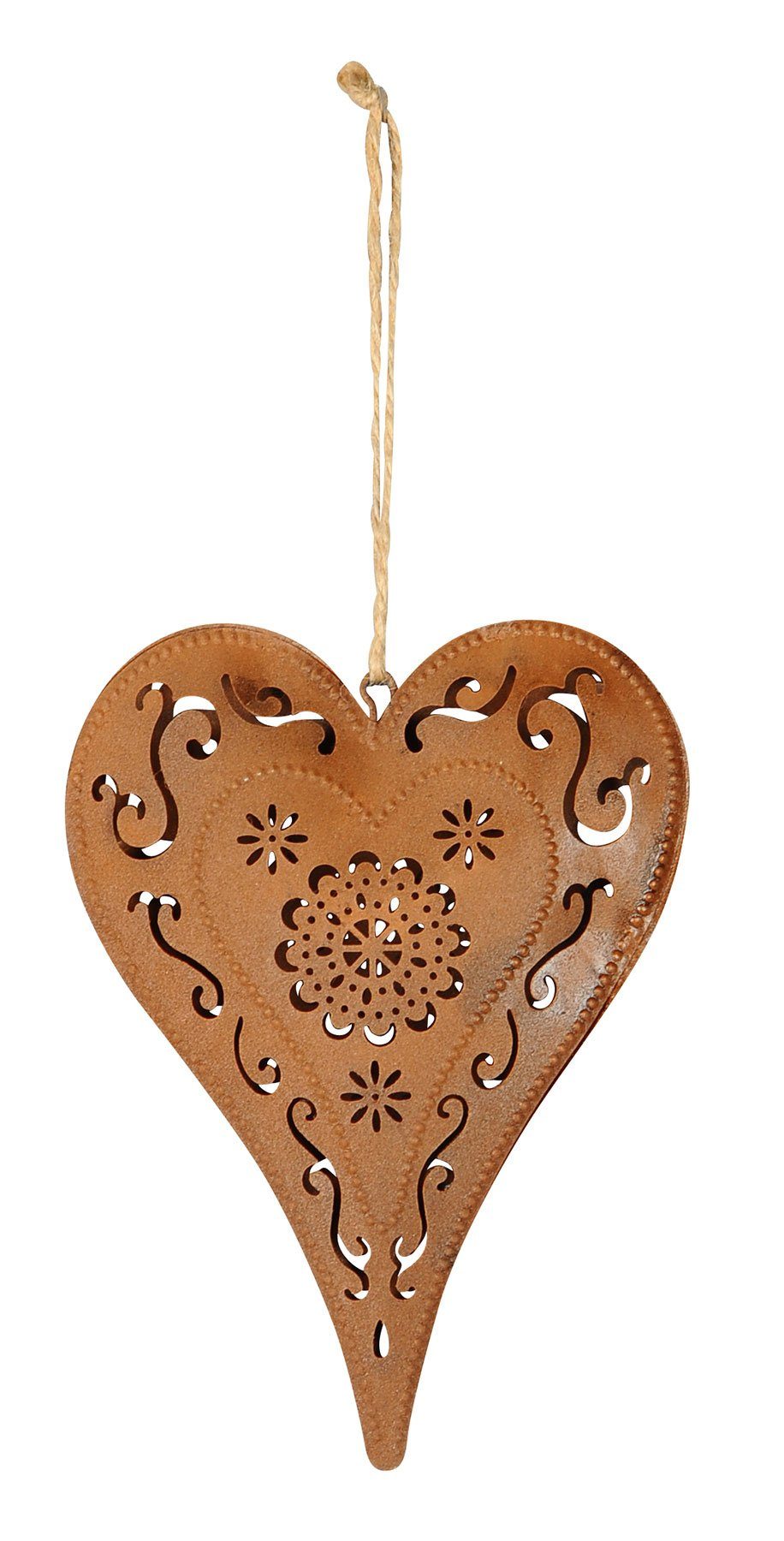 Levandeo® Dekoobjekt, Schild Herz 12x15cm Ornamente günstig online kaufen