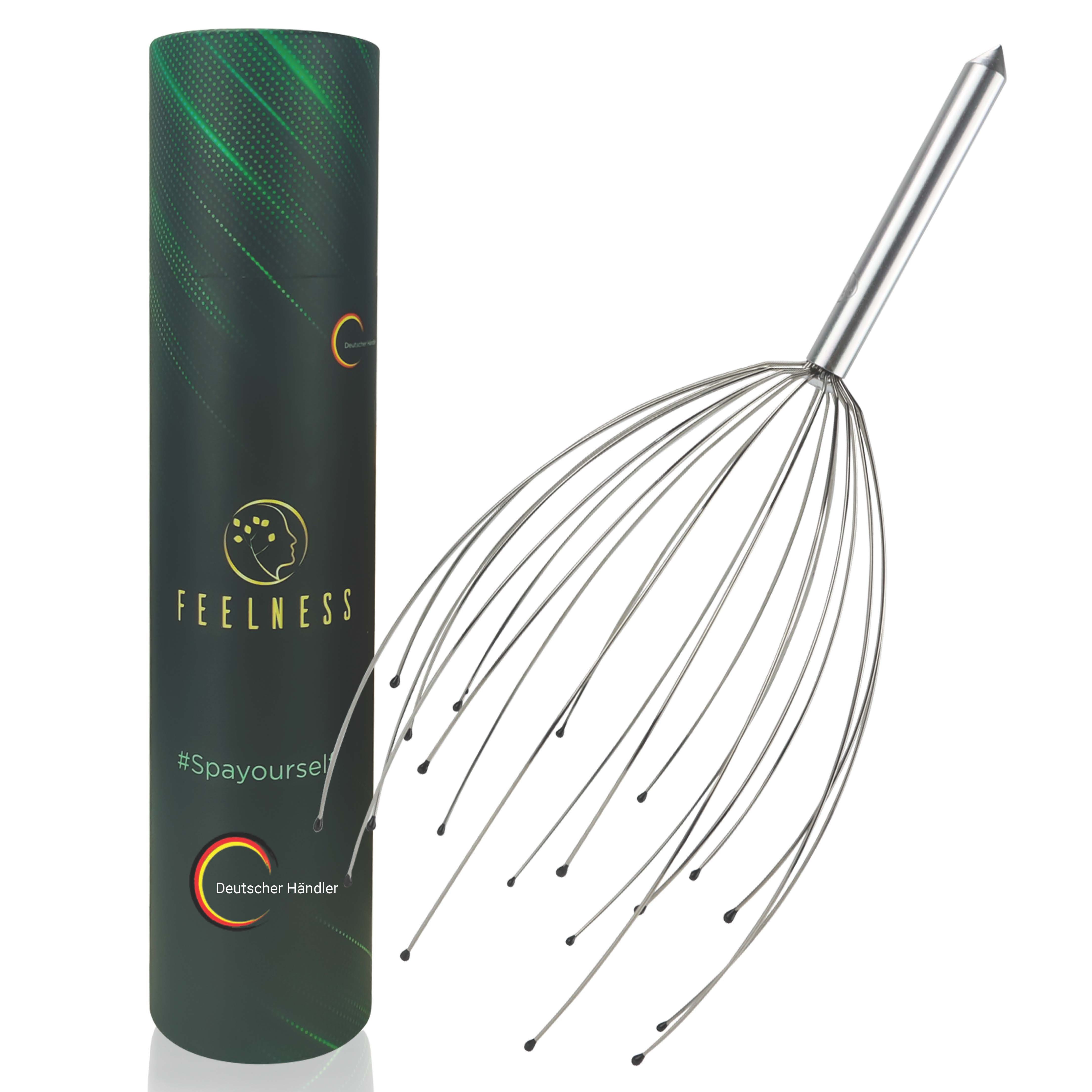 Feelness Массажная щетка Kopfmassagespinne mit 20 Fingern – Wellness & Entspannung für Zuhause, 1-tlg., Tiefe Entspannung. Spürbare Qualität.