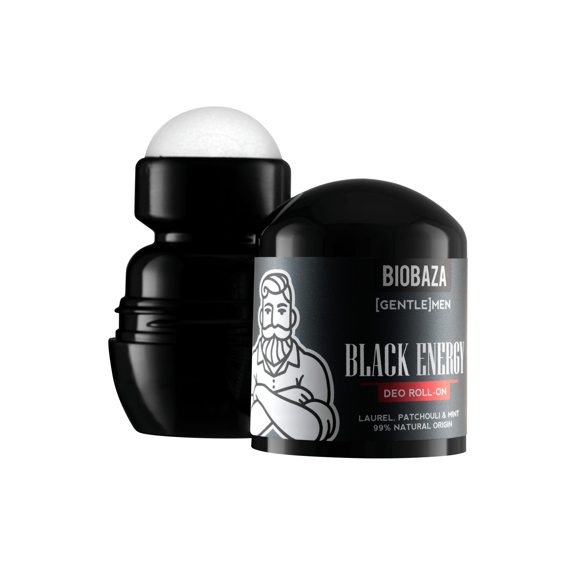 Biobaza Deo-Roller Biobaza natürlicher Deo Roll-On Black Energy