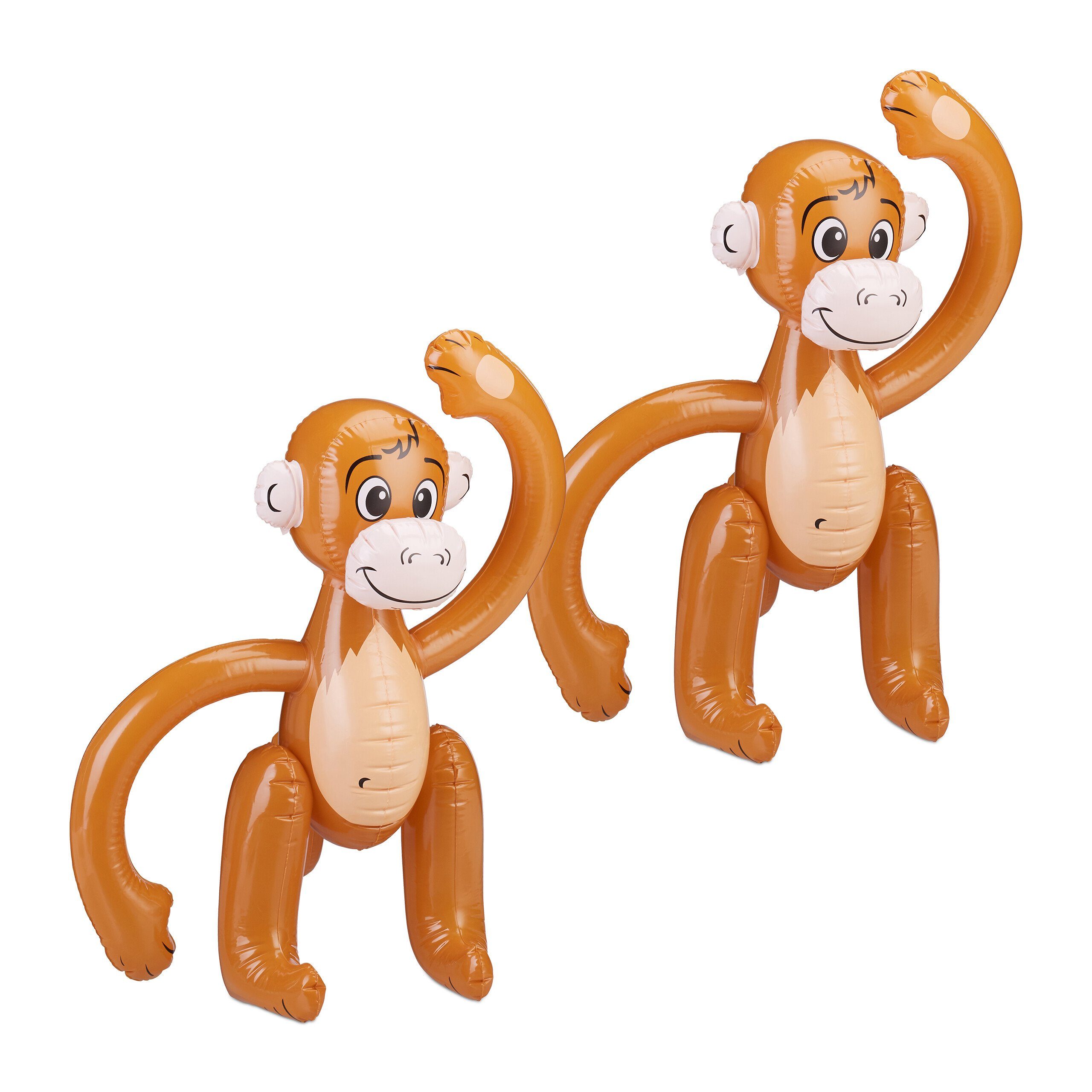 Aufblasbarer Affe 68 Cm – Deko Für Dschungel-Party, Poolparty Oder Luau | Mit Aufhängebändel