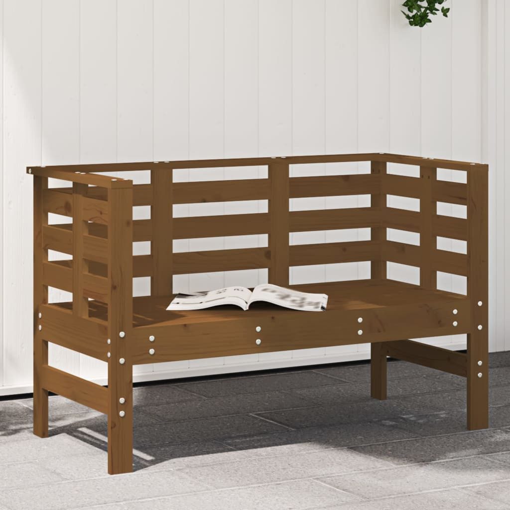 vidaXL Gartenbank Gartenbank Honigbraun 111,5x53x71 cm Massivholz Kiefer (1-St)