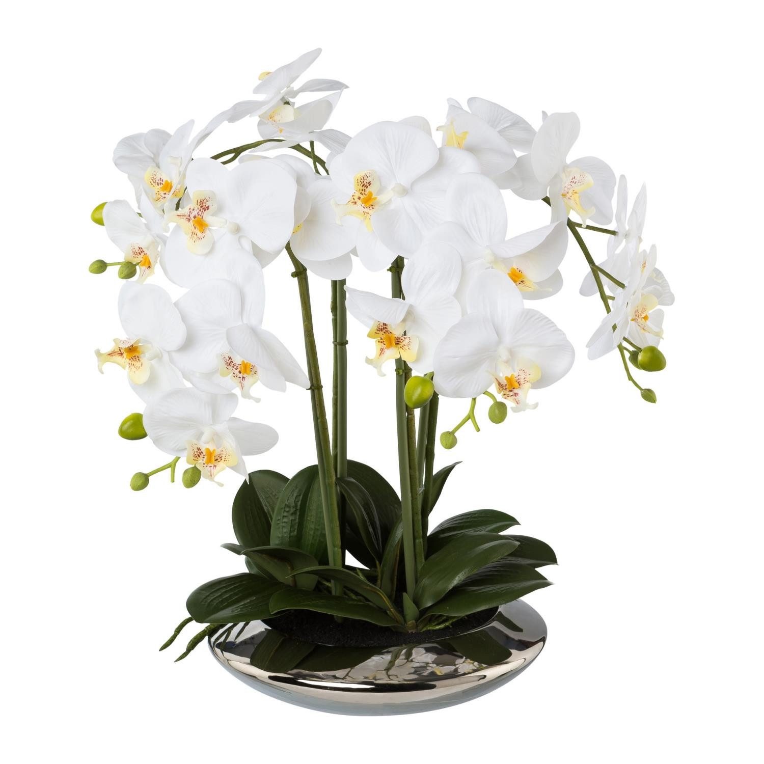 Kunstblume Orchidee, Gasper, Höhe 41 cm, im Topf, Weiß, Orchidee, H: 41cm