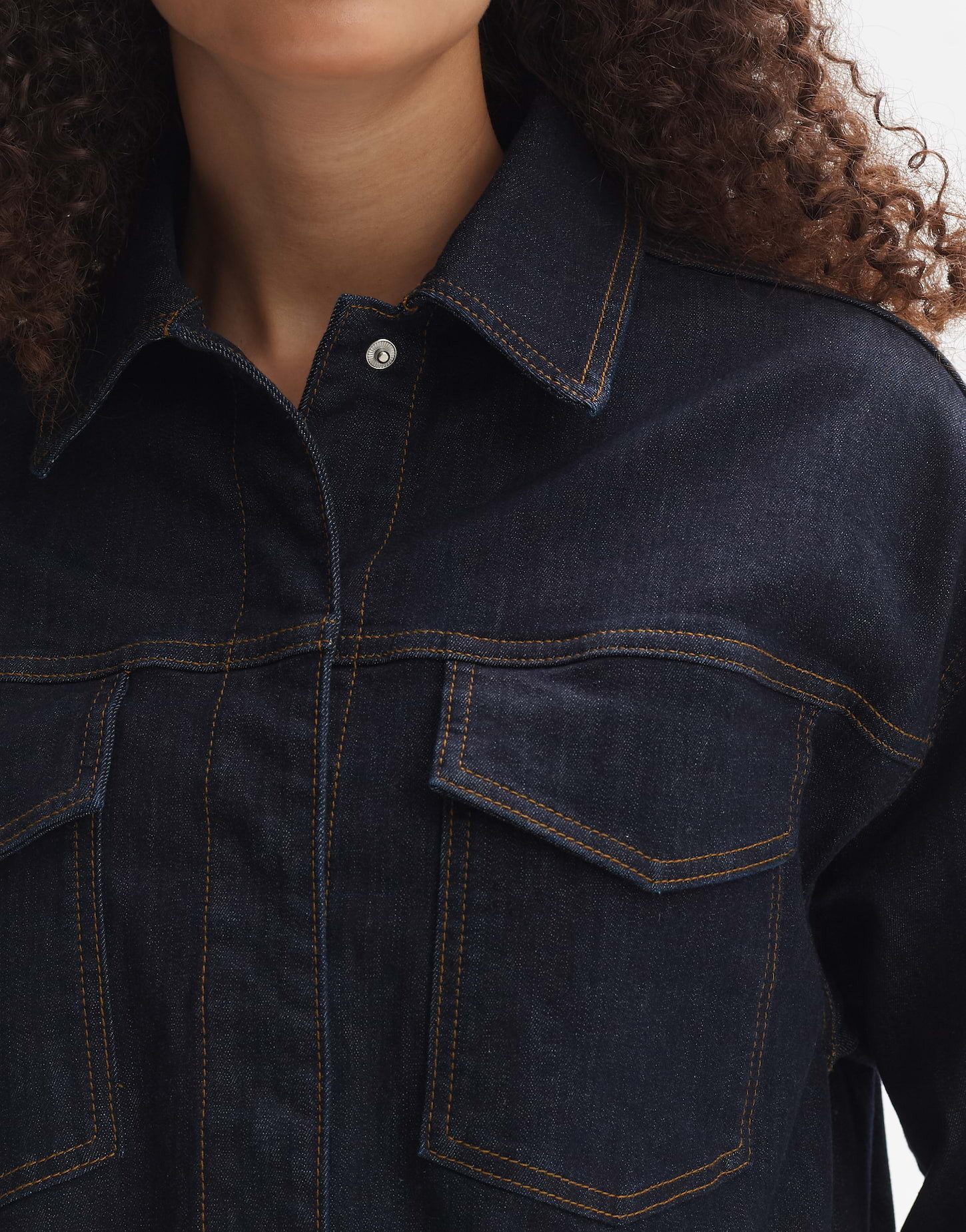 OPUS Jackenblazer Blouson JOKANA Loose aus Rinsed Denim