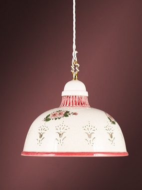 Helios Leuchten Pendelleuchte Küchenlampe Keramik, Keramiklampe, Deckenlampe, Hängelampe, für Küche Esstisch Landhaus, handgefertigt handbemalt