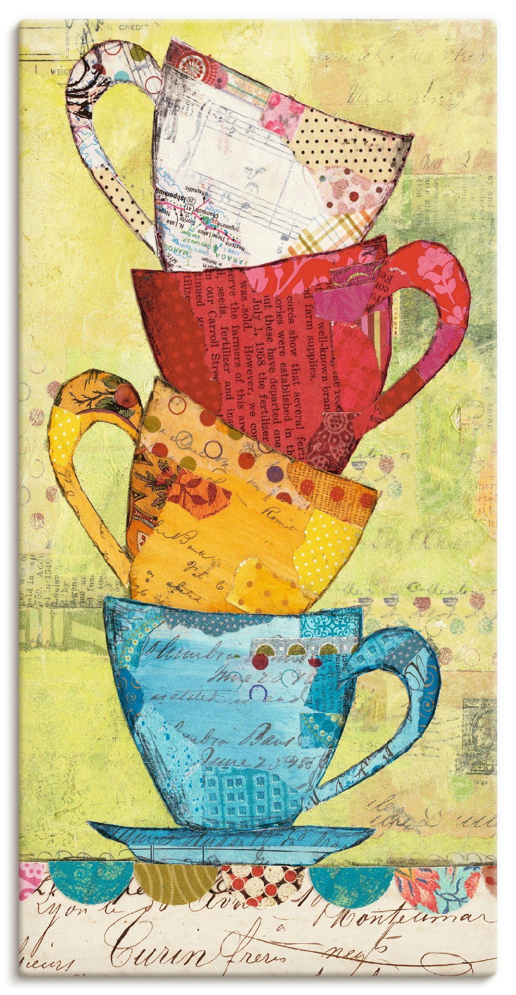 Artland Wandbild Komm zum Kaffee, Geschirr günstig online kaufen