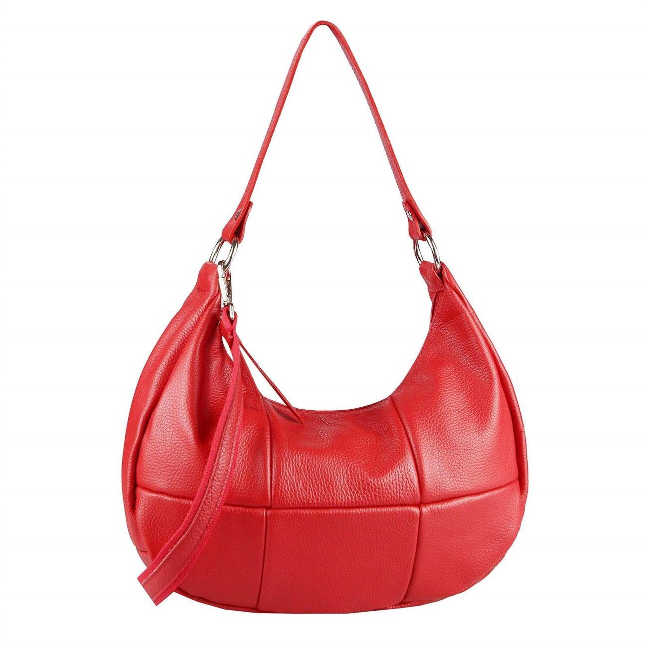 Schultertasche Made in Italy Damen Leder Tasche CrossOver