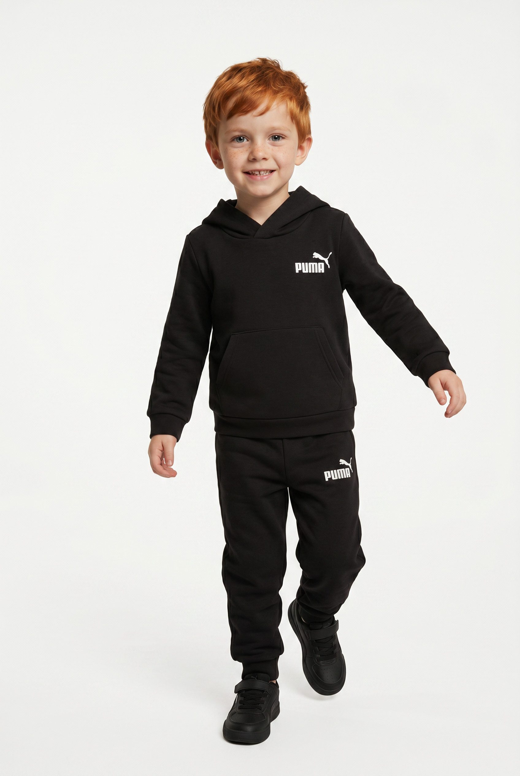 PUMA Trainingsanzug MINICATS LOUNGEWEAR SET TR INF (2-tlg), mit Kapuze