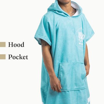 HOMELEVEL Bademantel Badeponcho Unisex - Surf Poncho aus Baumwolle und Polyester, Baumwolle