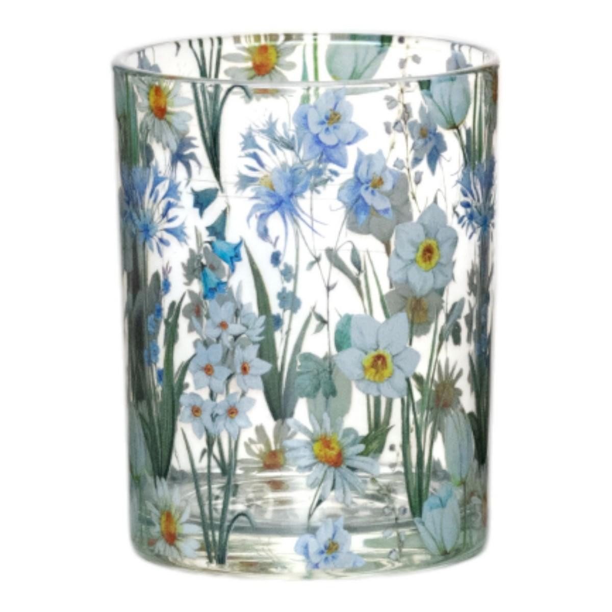 INNA-Glas Kerzenhalter Teelichthalter MARIELUISE, bunt-matt-klar-glänzend, 18cm, Ø12cm