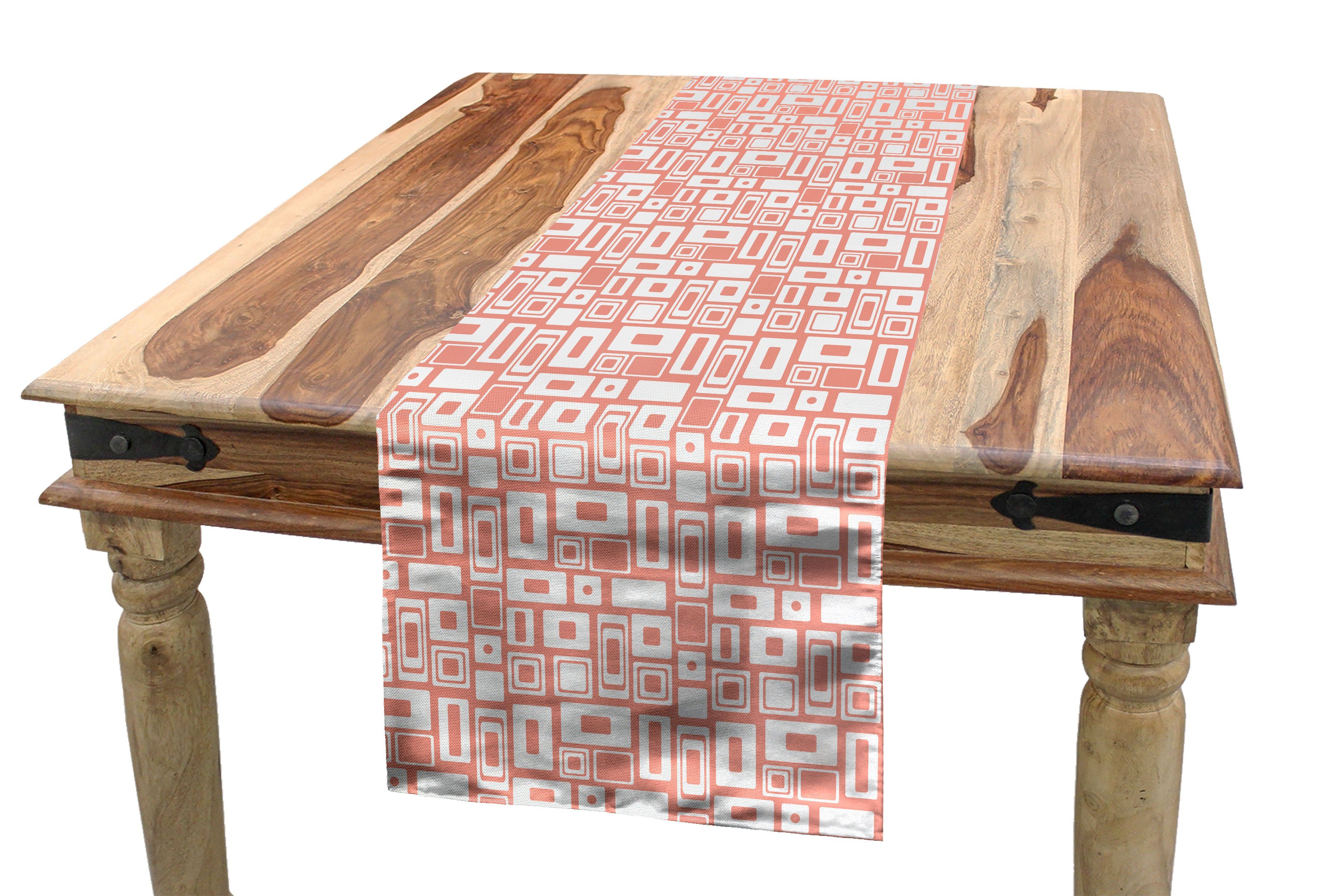 Abakuhaus Tischläufer Esszimmer Küche Rechteckiger Dekorativer Tischläufer, Geometrisch Muster mit Rectangles