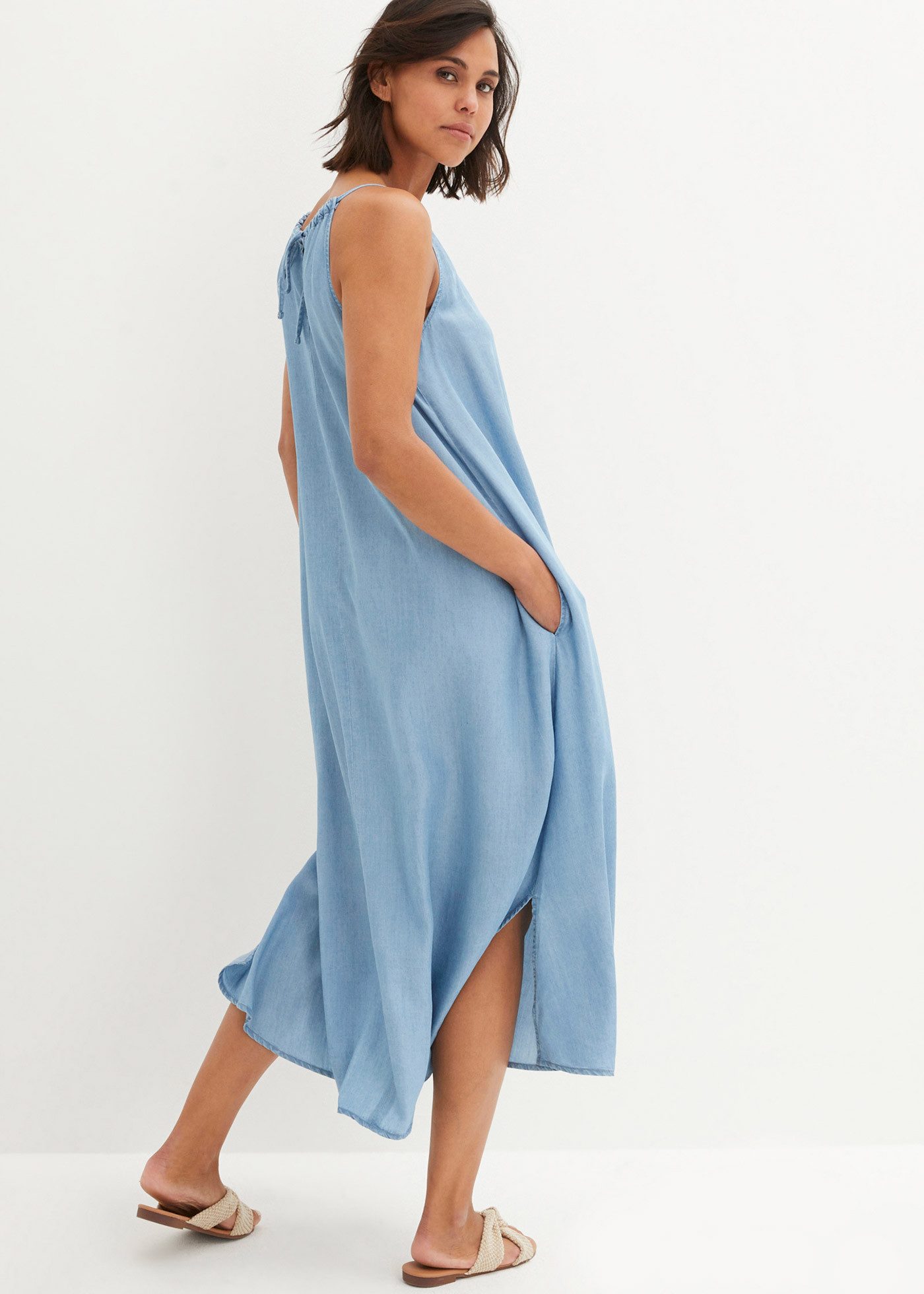 bonprix Jeanskleid für lässigen Look, aus Lyocell (TENCEL), in A-Linie
