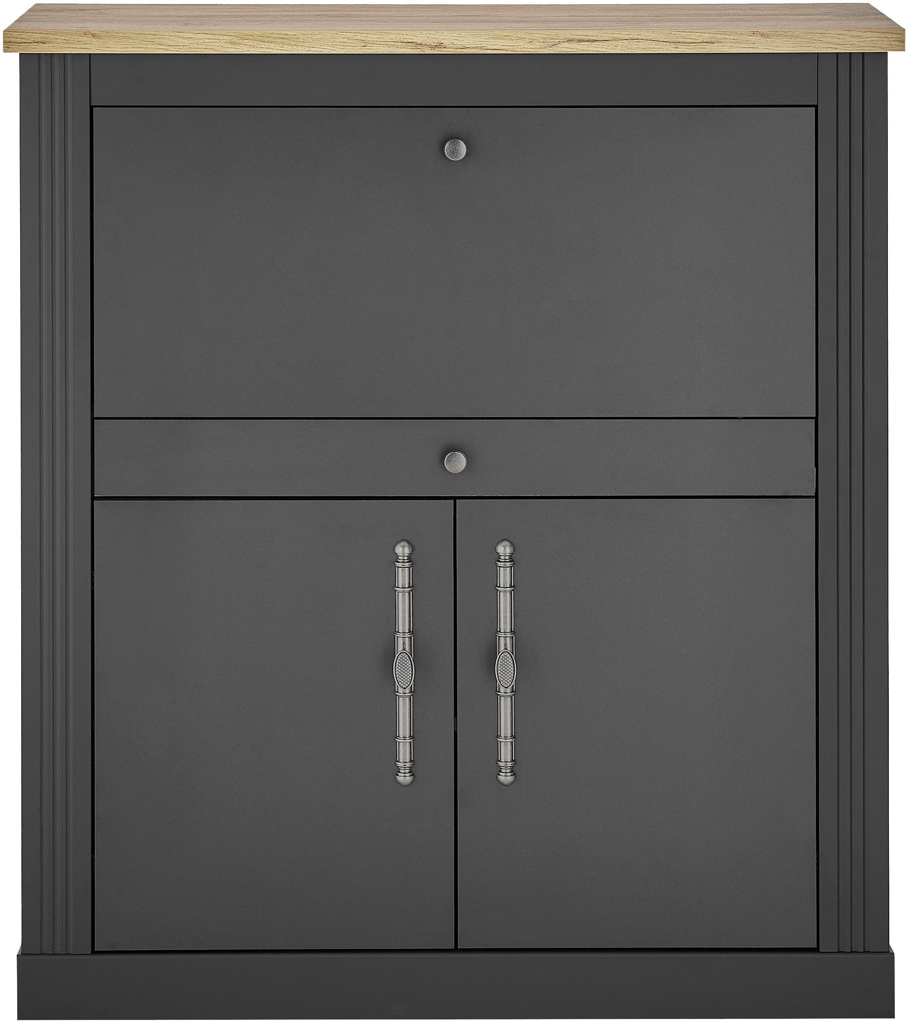 OTTO home Sekretär Westminster, PC-Schrank mit klappbarer Tischplatte, Schreibtisch, Home-Office-Schreibtisch, Monitor-/Laptopfach, mit Kabelkanal