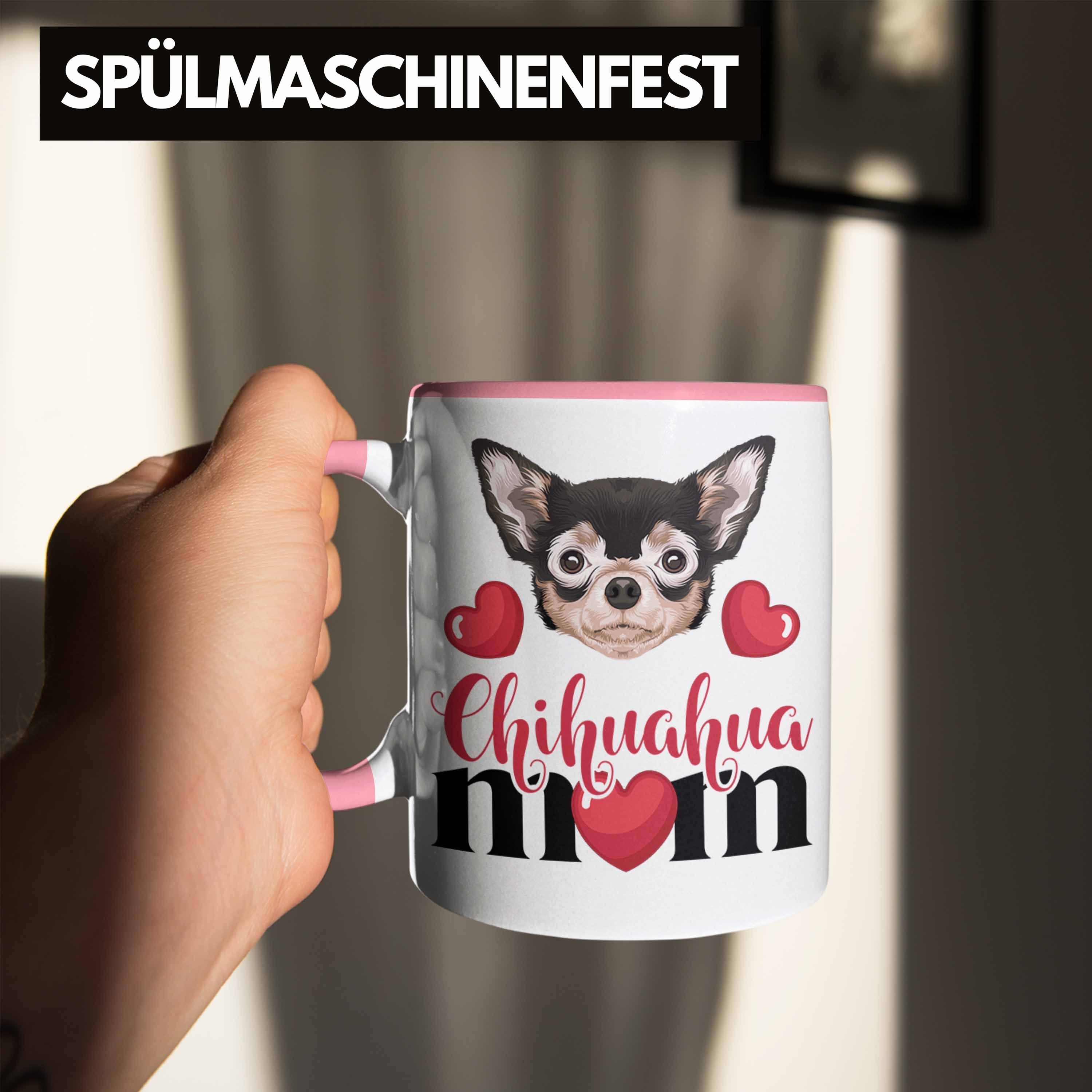 Trendation Tasse Chihuahua Rosa Lustiger Geschenk Mom Besitzer Geschenkide Mama Tasse Spruch