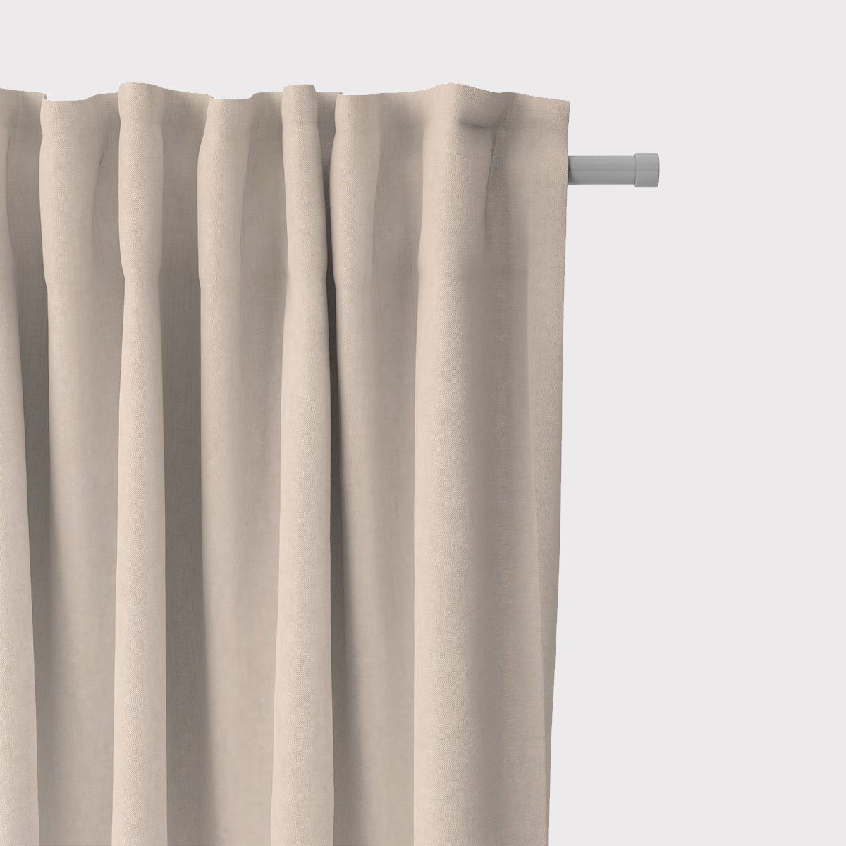 SCHÖNER LEBEN. Vorhang Gardine Leinenlook uni natur 245cm Länge wählbar aus Standardgrößen, Smokband, blickdicht, Kunstfaser, made in Germany,handmade,vorgewaschen