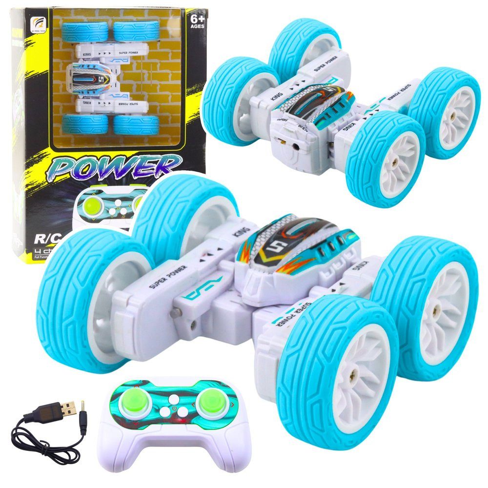 Wisam RC-Auto Ferngesteuertes akrobatisches Geländeauto 360° Blau 1:32