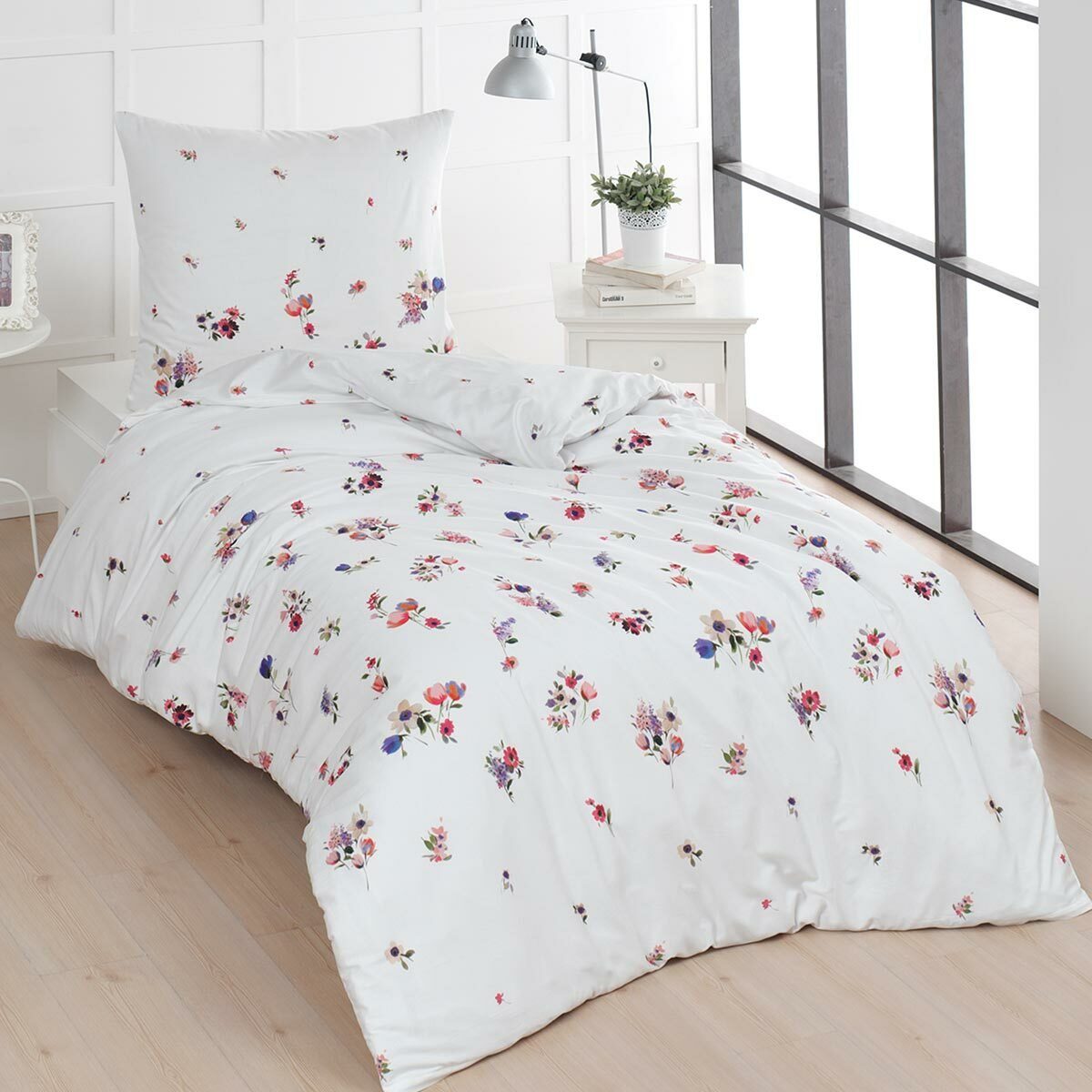 TRAUMSCHLAF Bettwäsche Claude, Mako Satin, 3 teilig, romantisches Blumendes günstig online kaufen