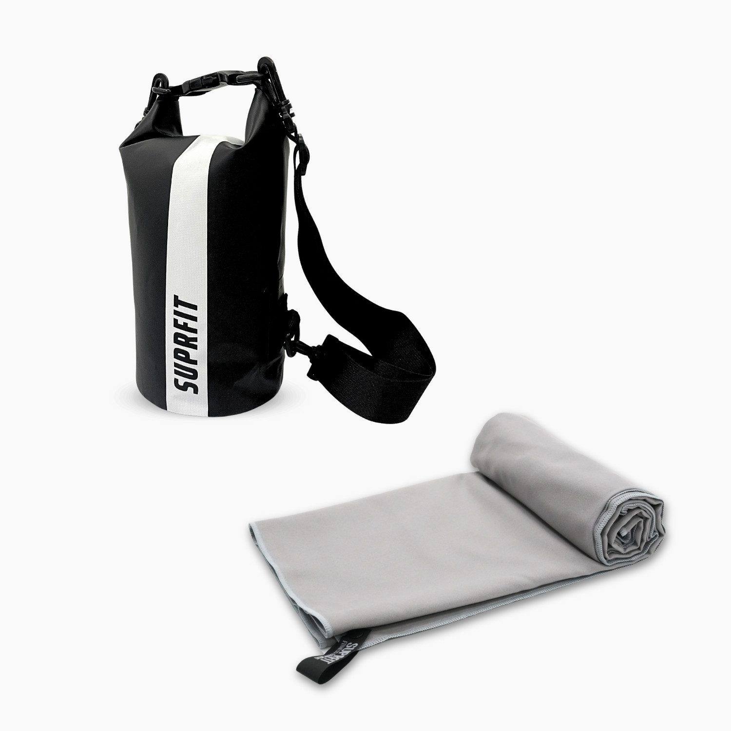 SF SUPRFIT Drybag Set, inkl. Microfaser Handtuch, Praktisches 2-in-1 Set - Ideal für Reisen, Training & Outdoor