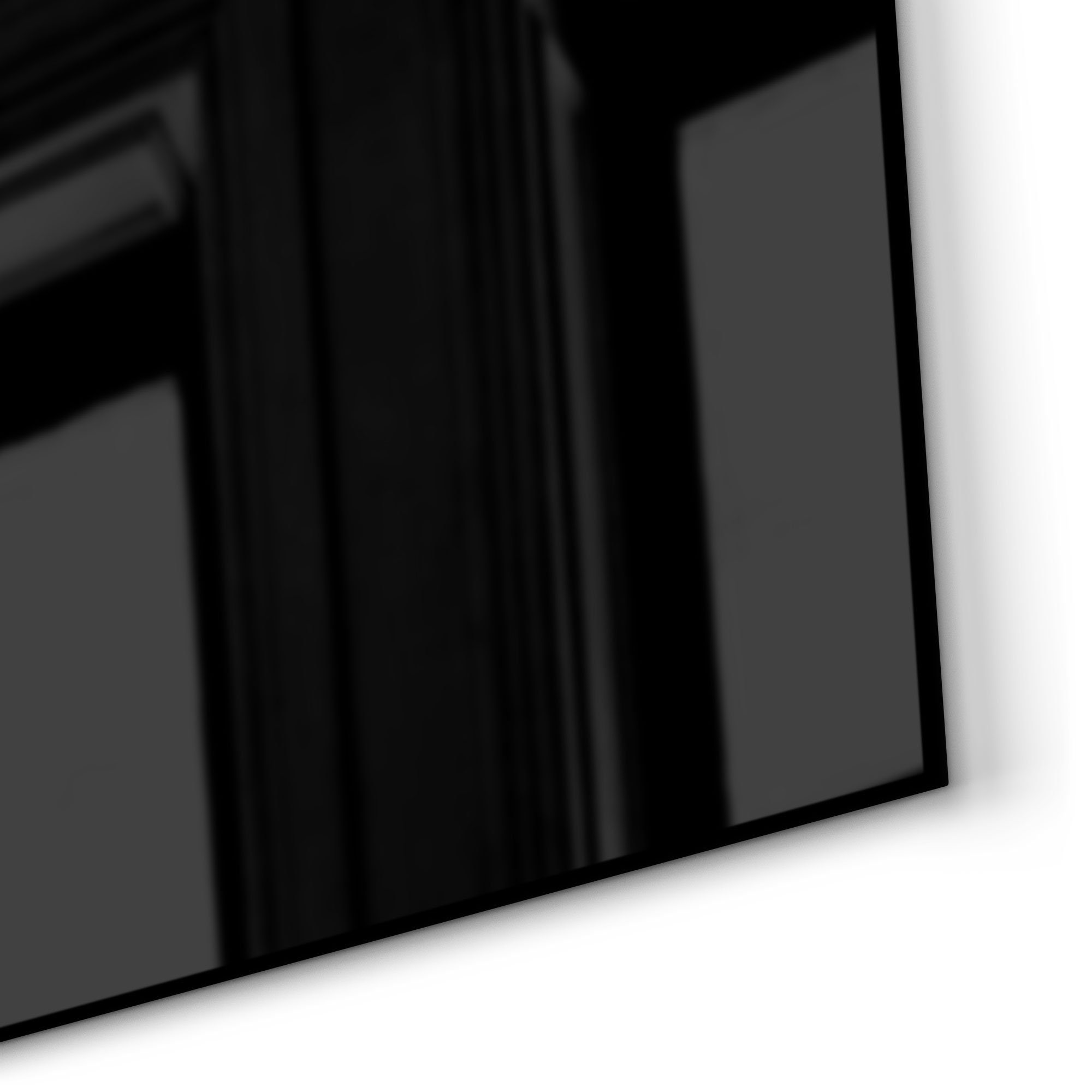 DEQORI Küchenrückwand 'Unifarben - Schwarz', Glas Spritzschutz Badrückwand Herdblende