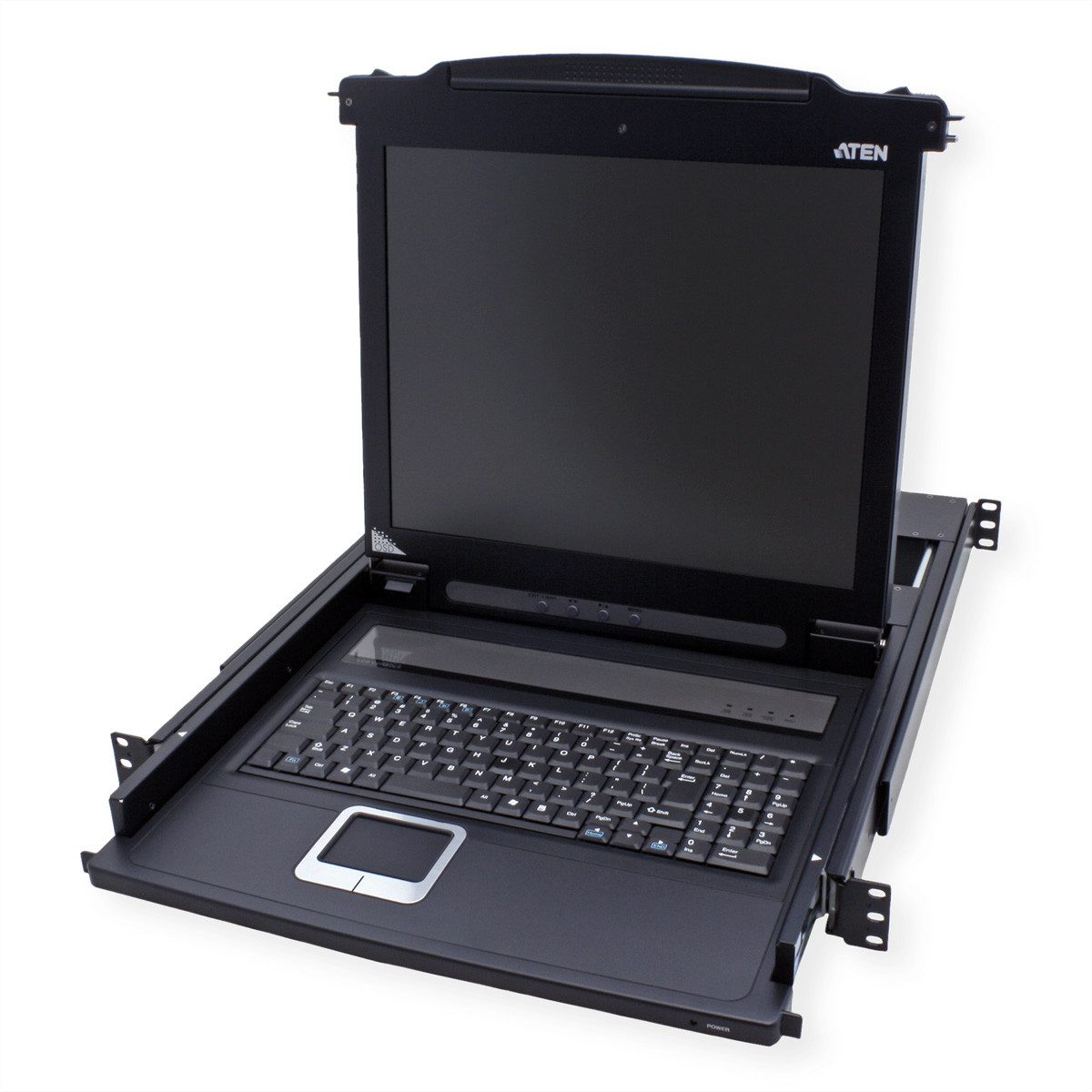 Aten CL1000M KVM-Konsole, 43cm LCD, VGA, PS/2 Computer-Adapter, US-Layout