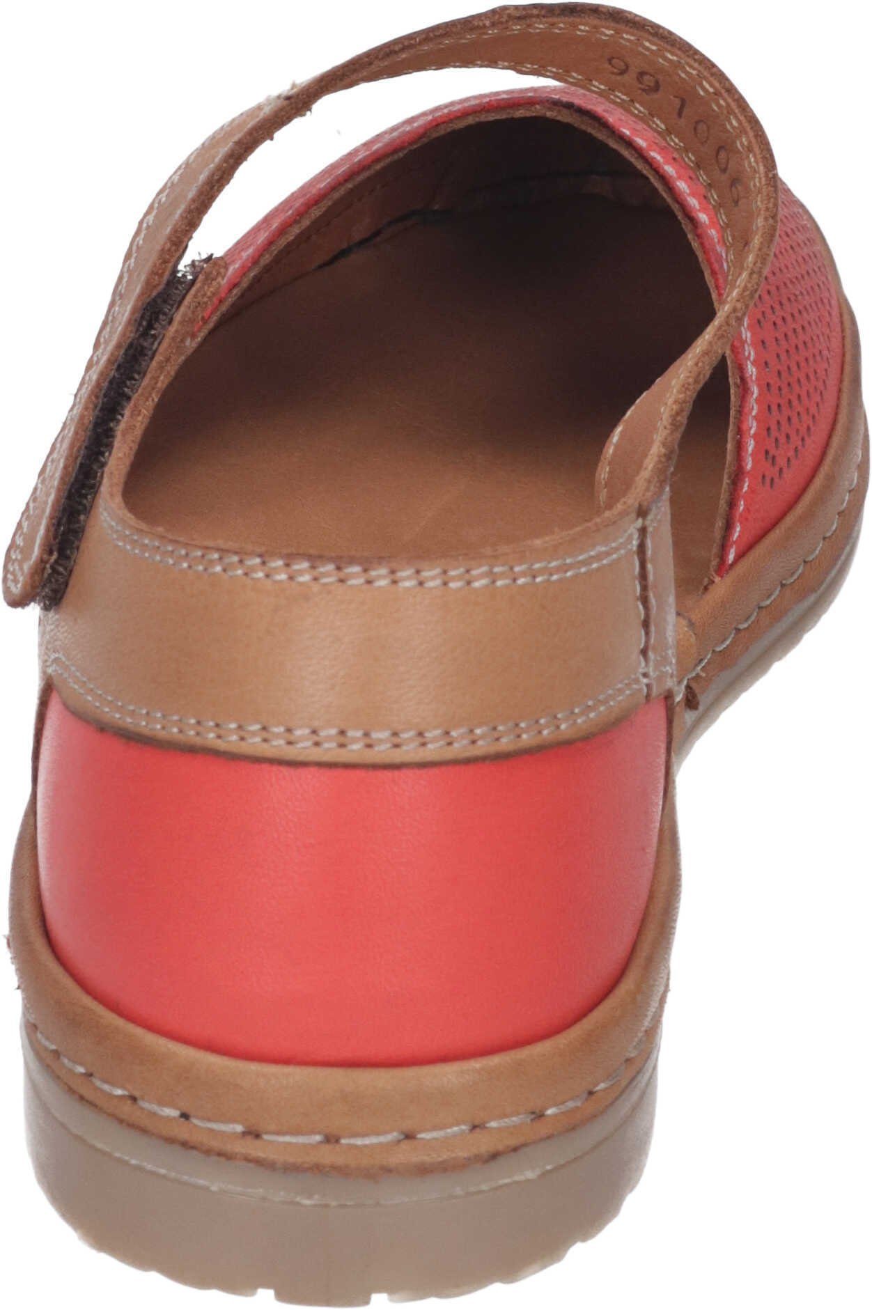 rot Manitu Sandalen echtem aus Sandalette Leder