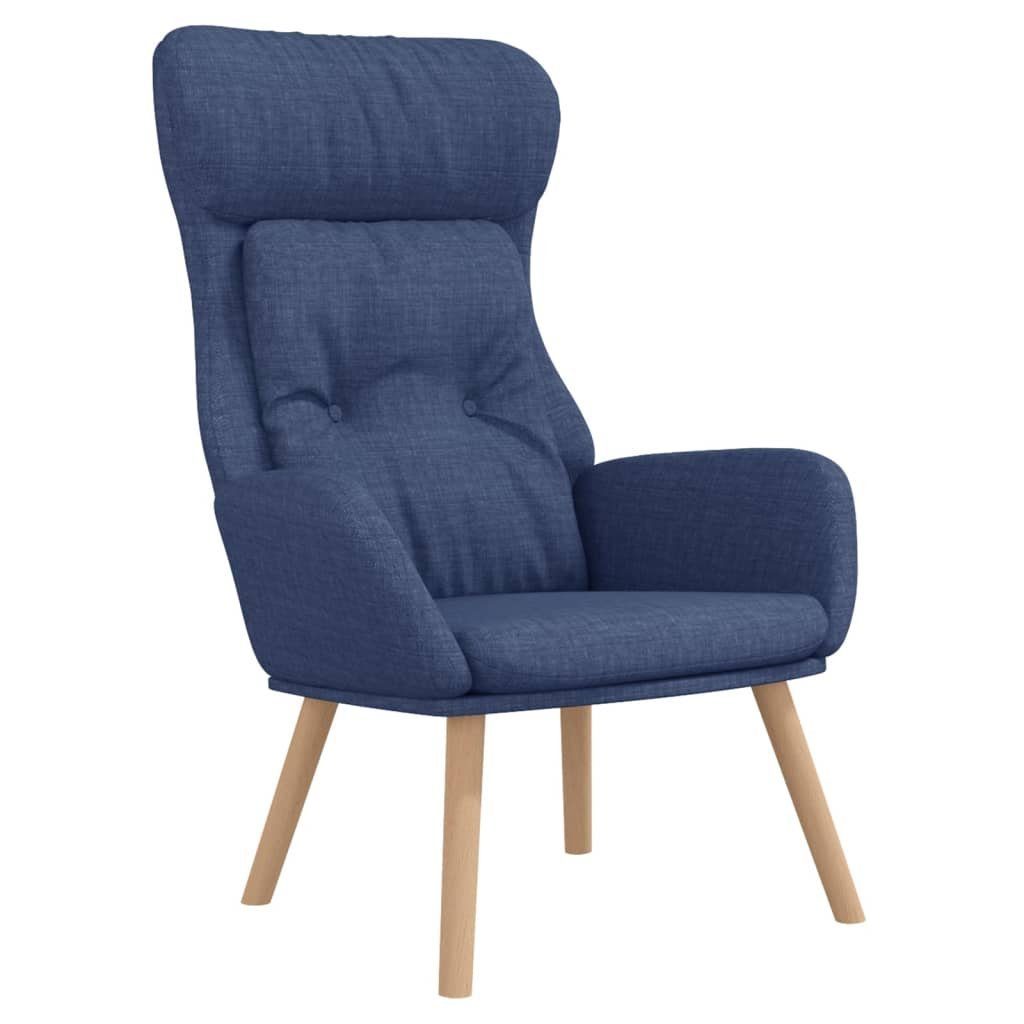 Sessel Relaxsessel Relaxstuhl Loungesessel Sessel Polsterstuhl Blau Stoff