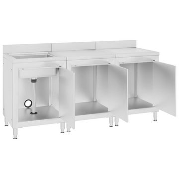 vidaXL Spülenschrank Gastro-Spülenunterschrank 180x60x96 cm Edelstahl (1-St)