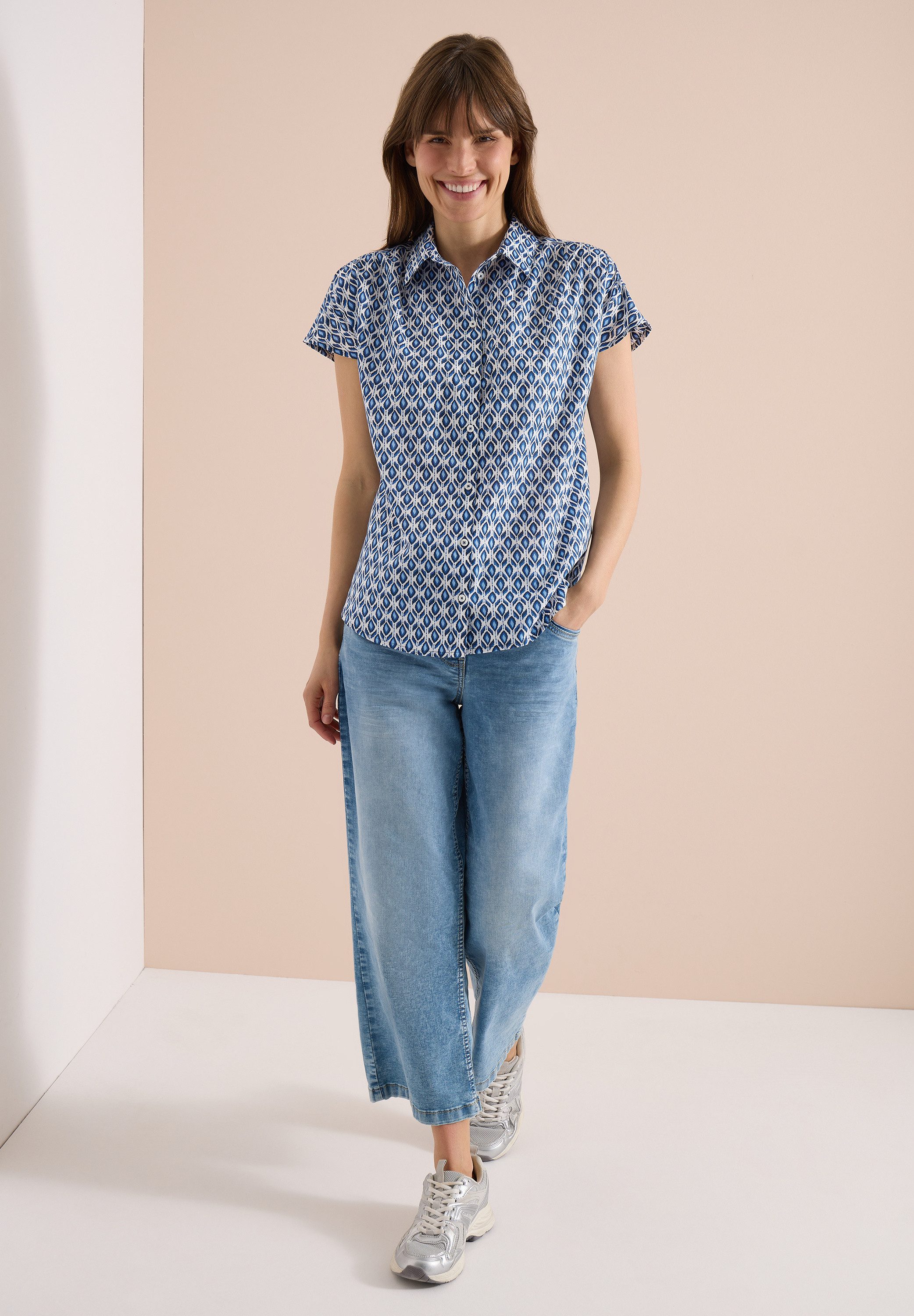 CECIL Hemdbluse aus reiner Baumwolle