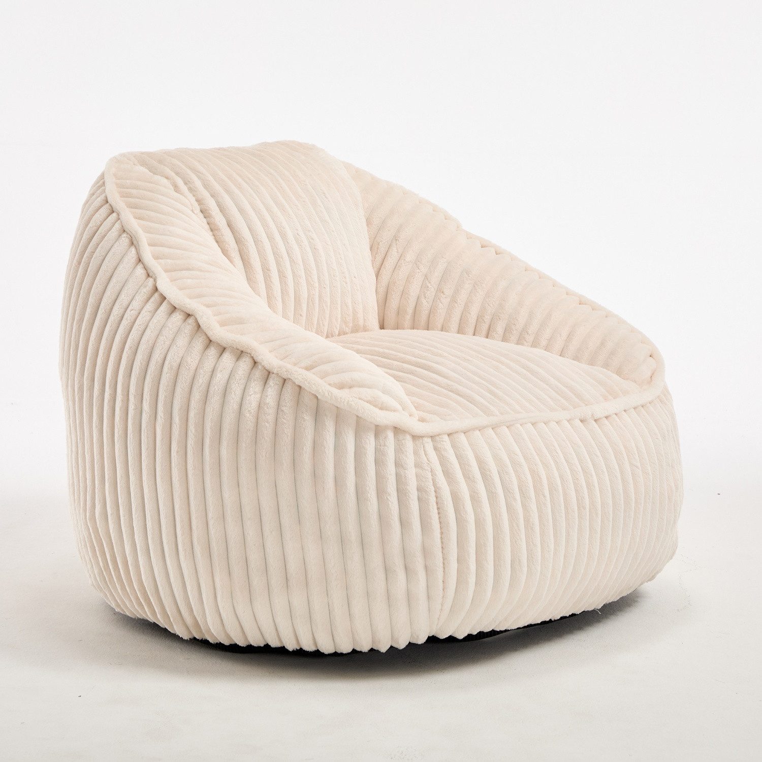 ANYSUN Sitzsack Loungesessel mit Rückenlehne, Memory-Schaum & Chenille für Erwachsene (1 Loungesessel), 92×98×73 cm, Sitzhöhe 43 cm, für Wohn-, Schlaf- & Lesezi – Bild 4 von 5