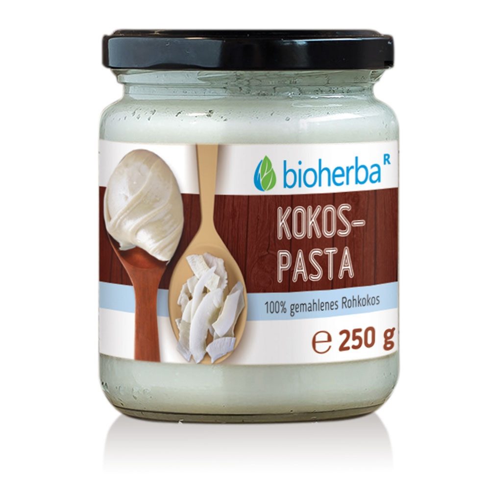 BIOHERBA R Kokoscreme 100 % gemahlenes Rohkokos 250 g Glas