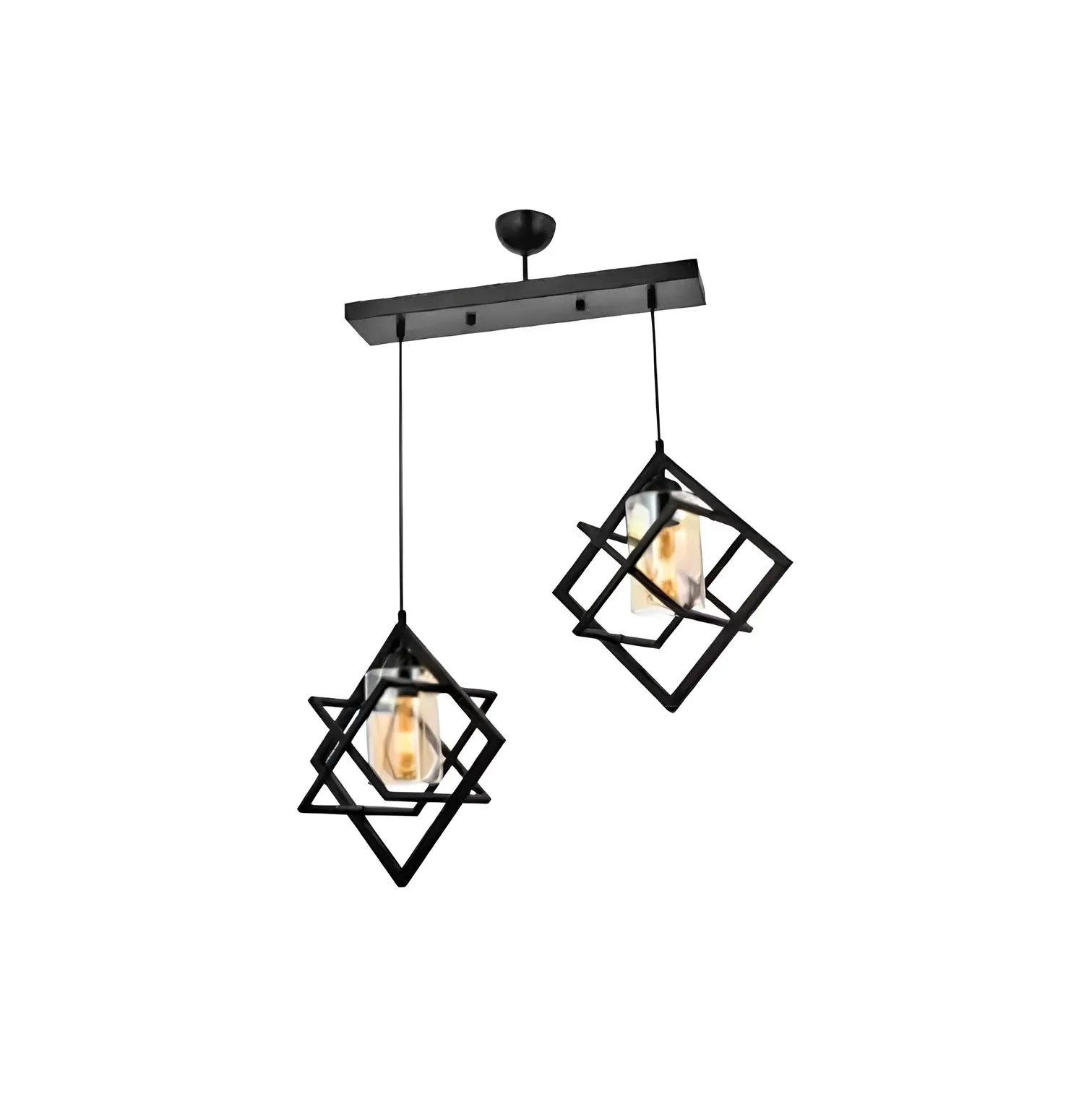 JVmoebel Hängeleuchte Glänzende LED-Deckenlampe aus Glas für Wohnzimmer, Leuchtmittel wechselbar, Made in Europa