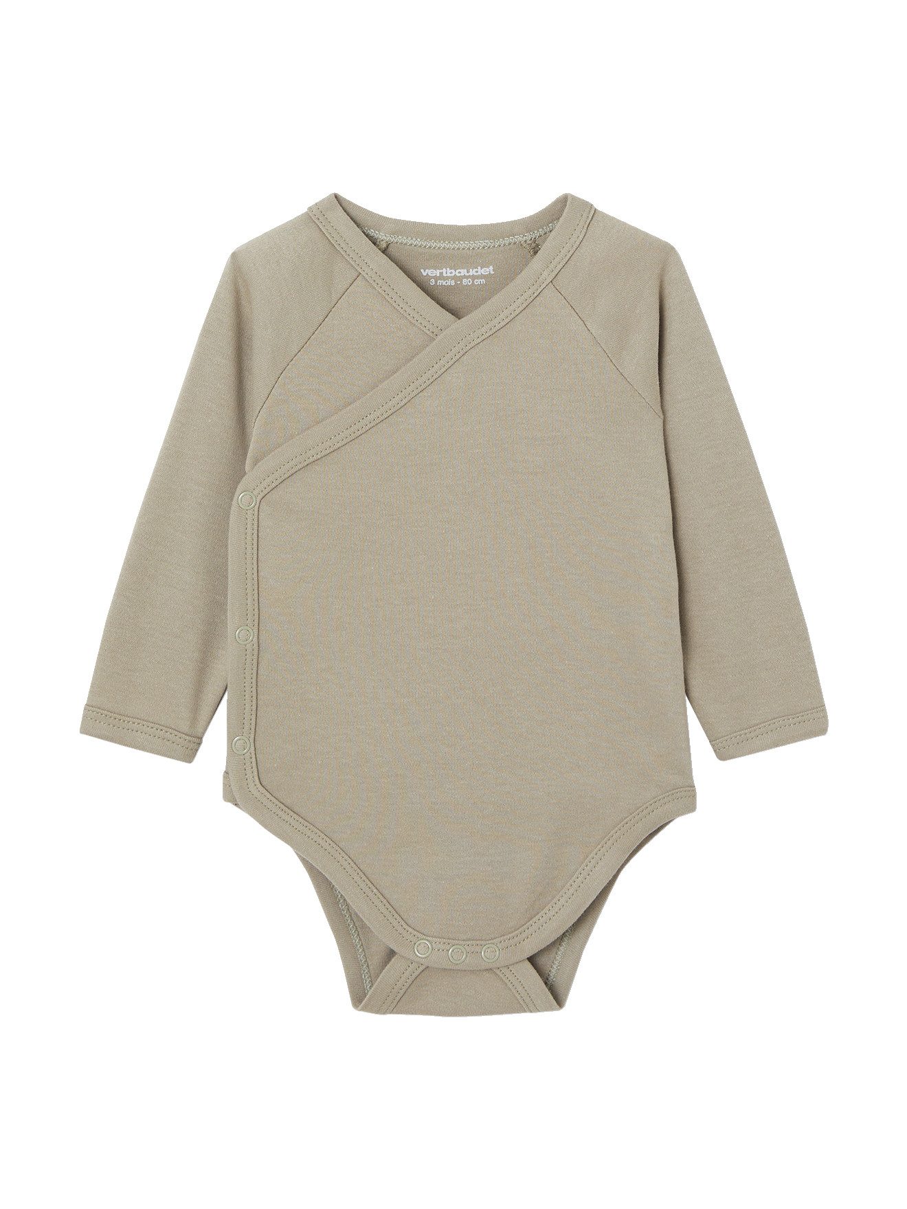 vertbaudet Langarmbody Bio-Kollektion: Baby Wickelbodys BASIC 7er-Pack