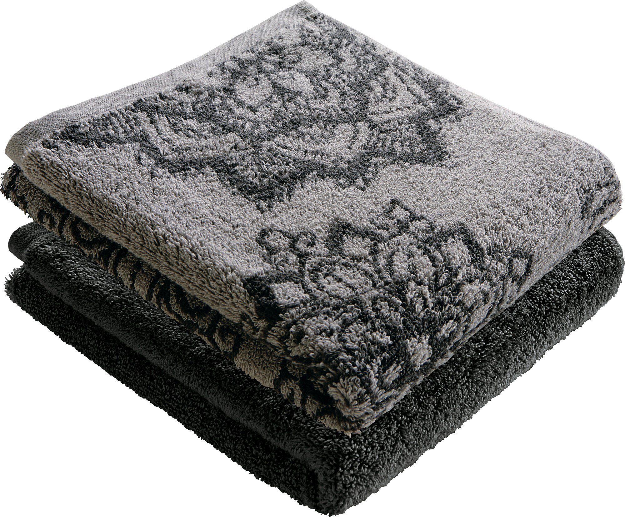 Erwin Müller Handtuch Handtuch "Bühl" 4er-Pack, Frottier, Walk-Frottier Mot günstig online kaufen